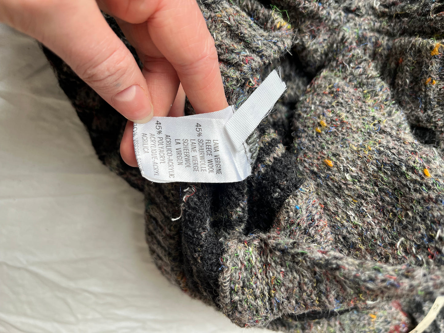 Grey and Red Cardigan XL