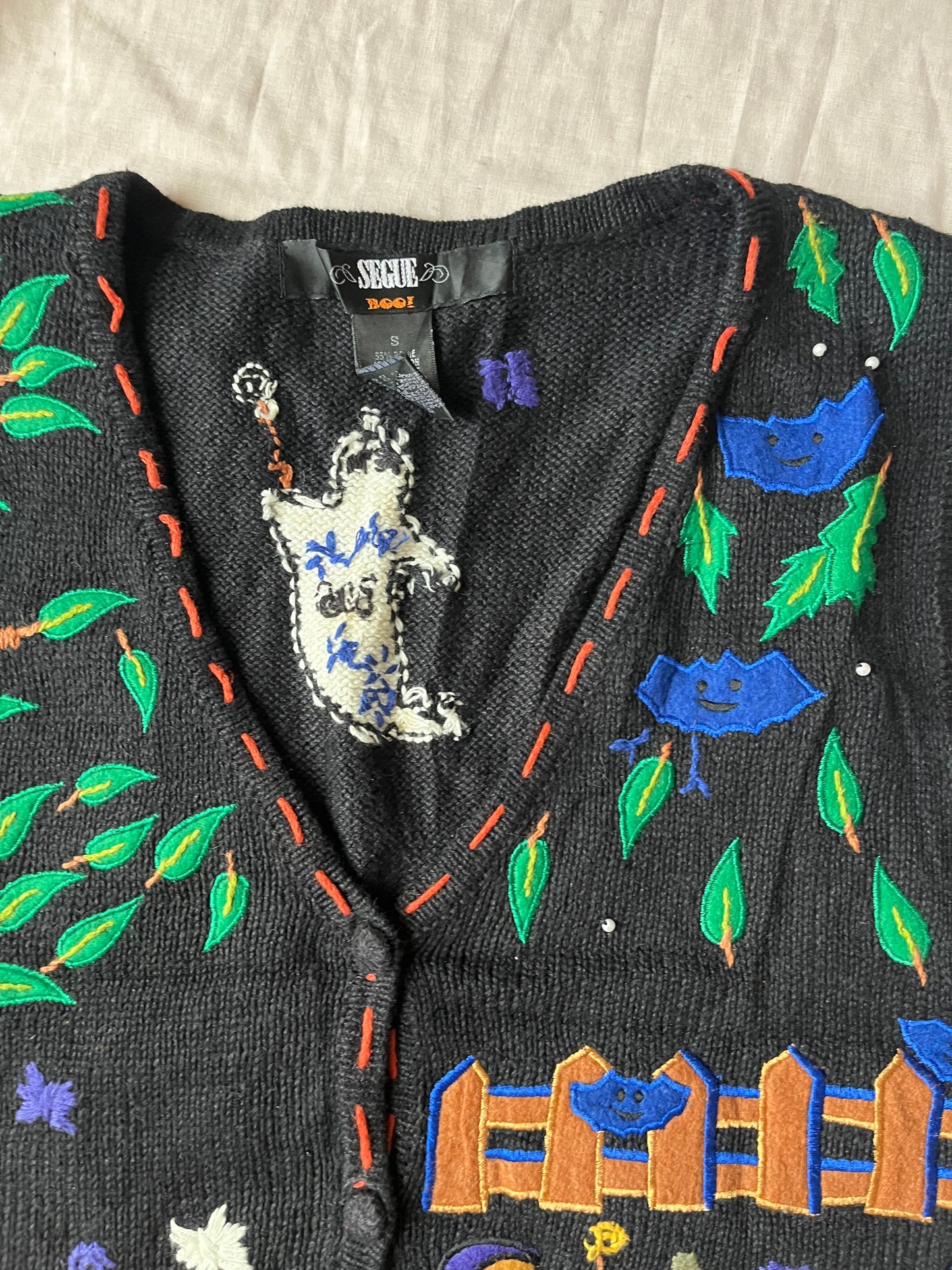 Pumpkin Patch 1990s Halloween Sweater Vest M