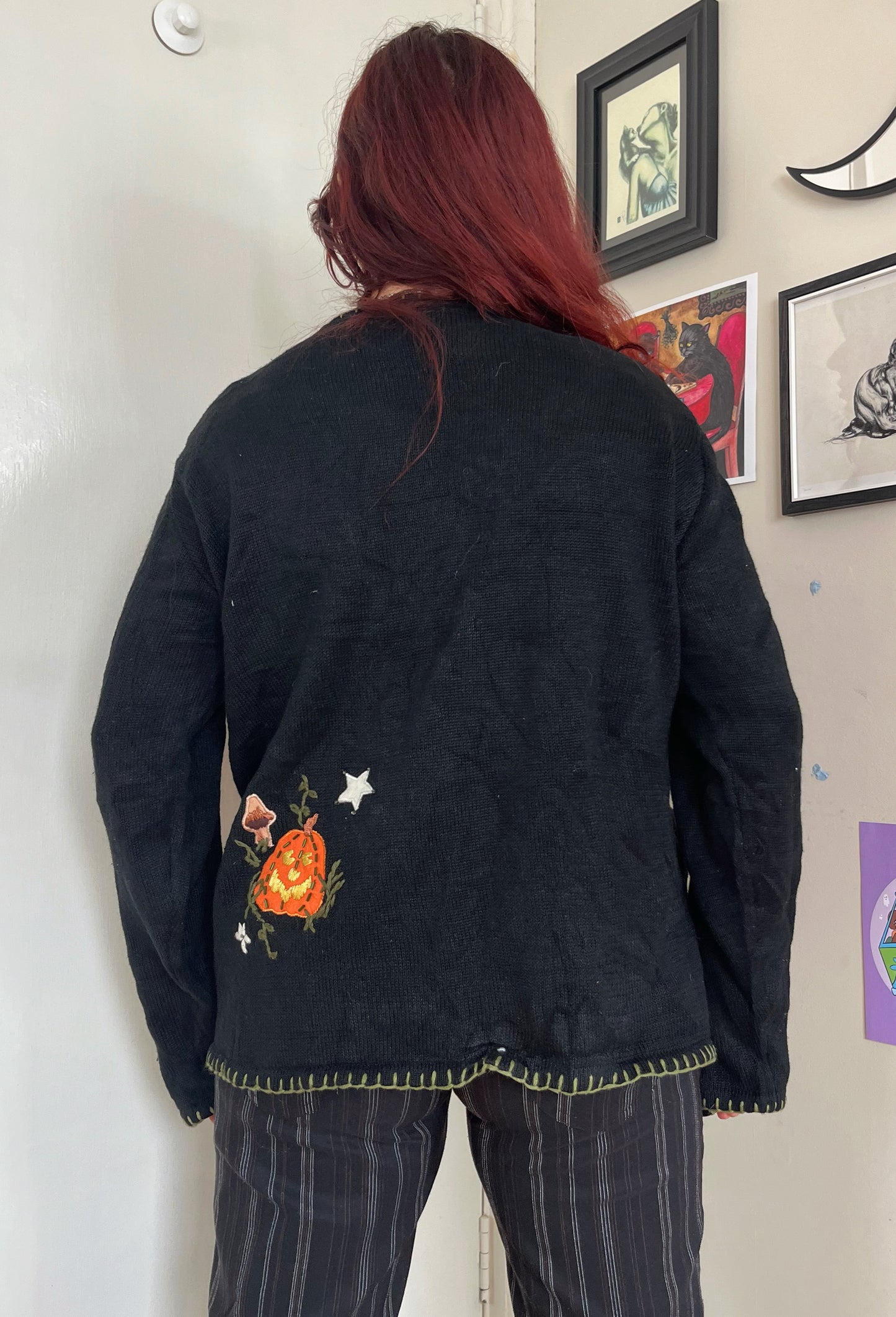 Witching Hour 1990s Halloween Cardigan L/XL