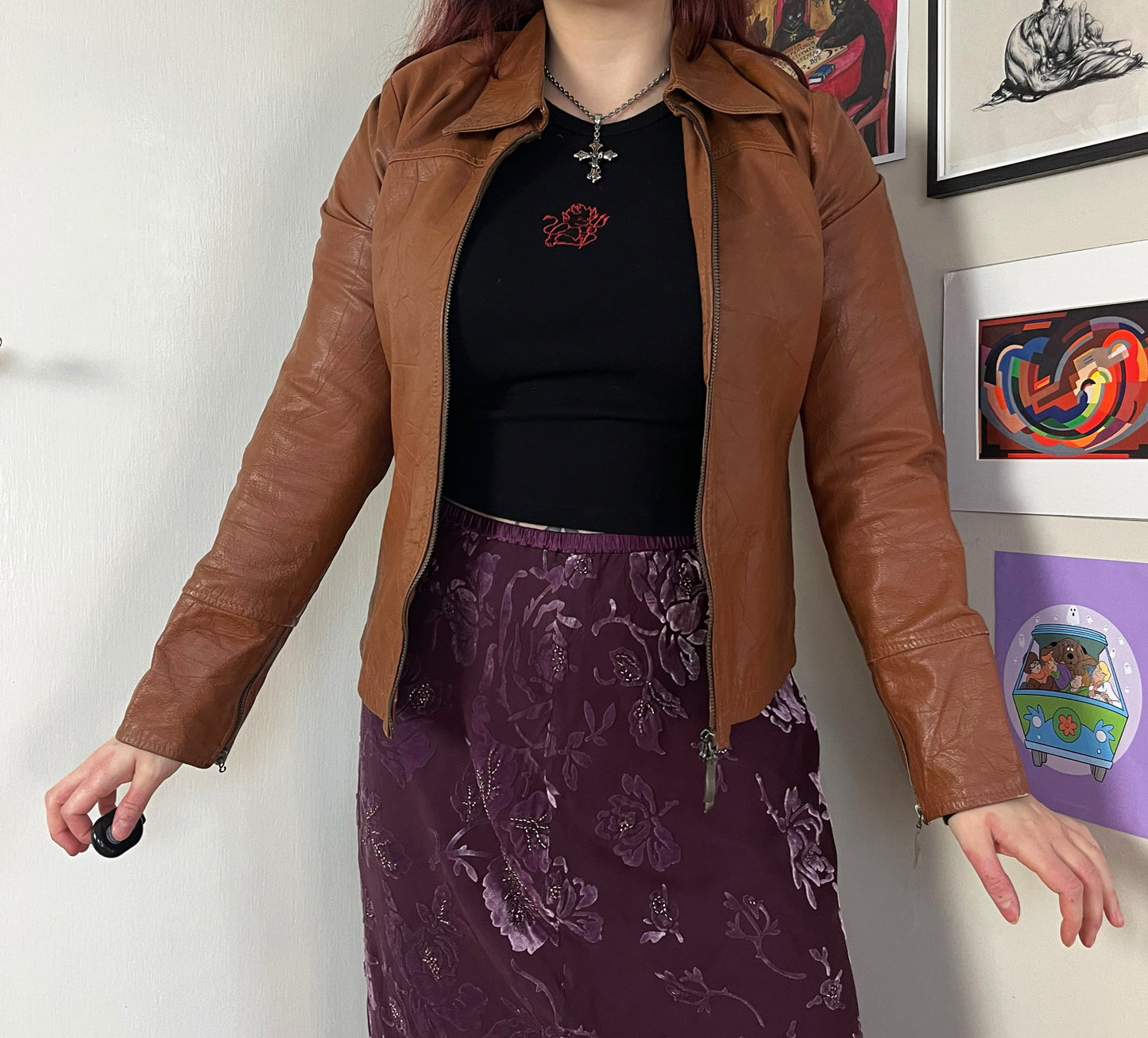 Camille Leather Jacket UK 8