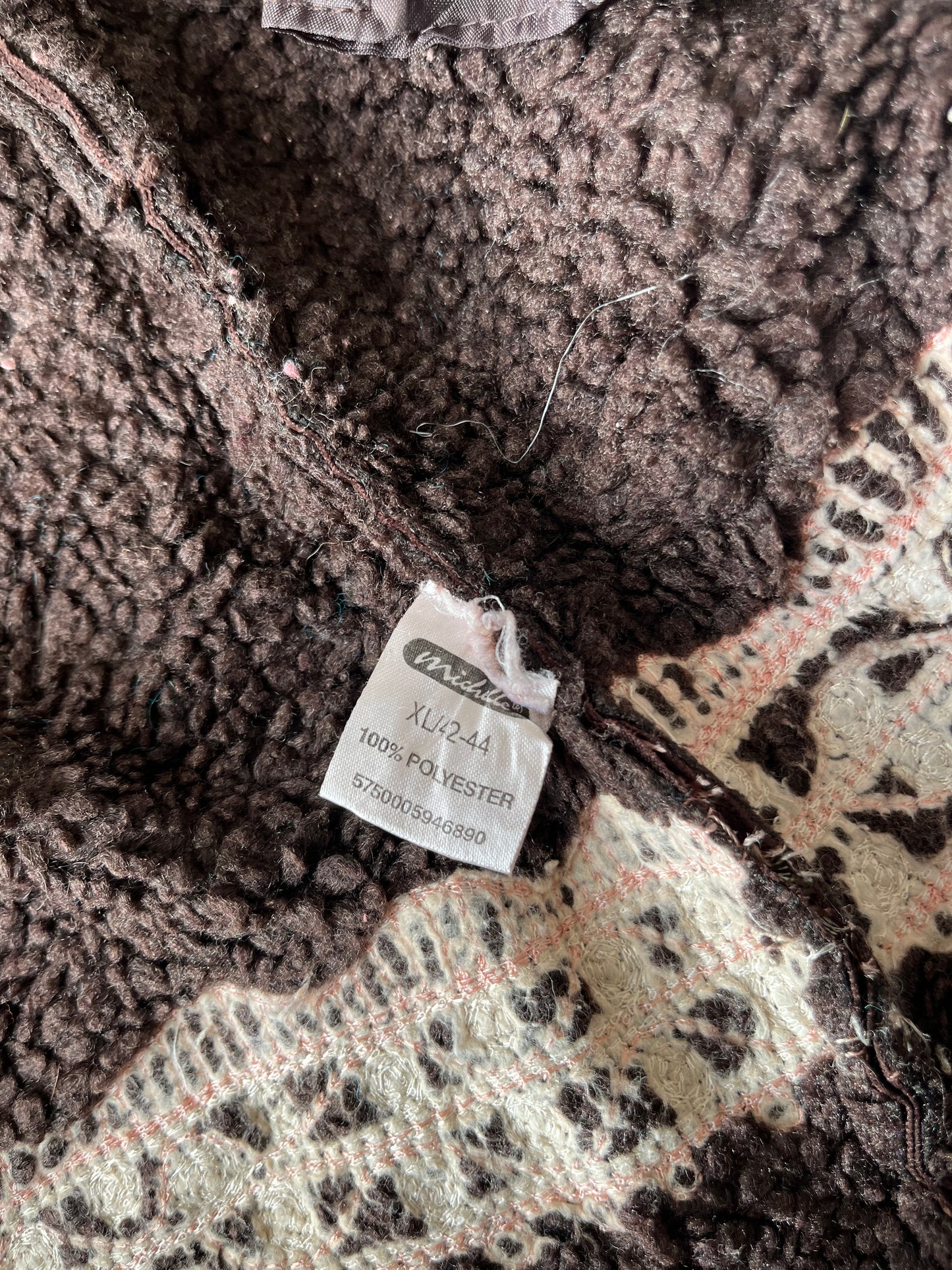 Brown Afghan Coat - Size L