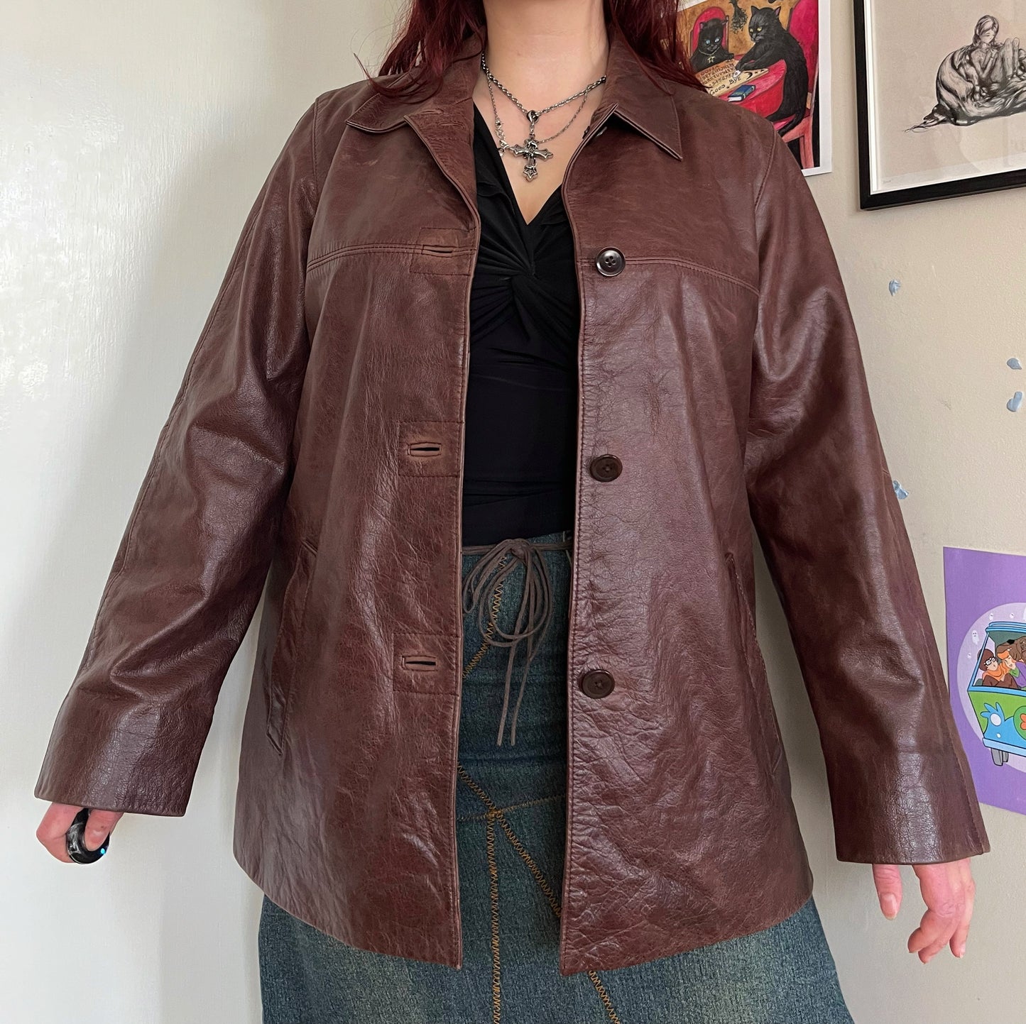 Edith Leather Jacket UK 14