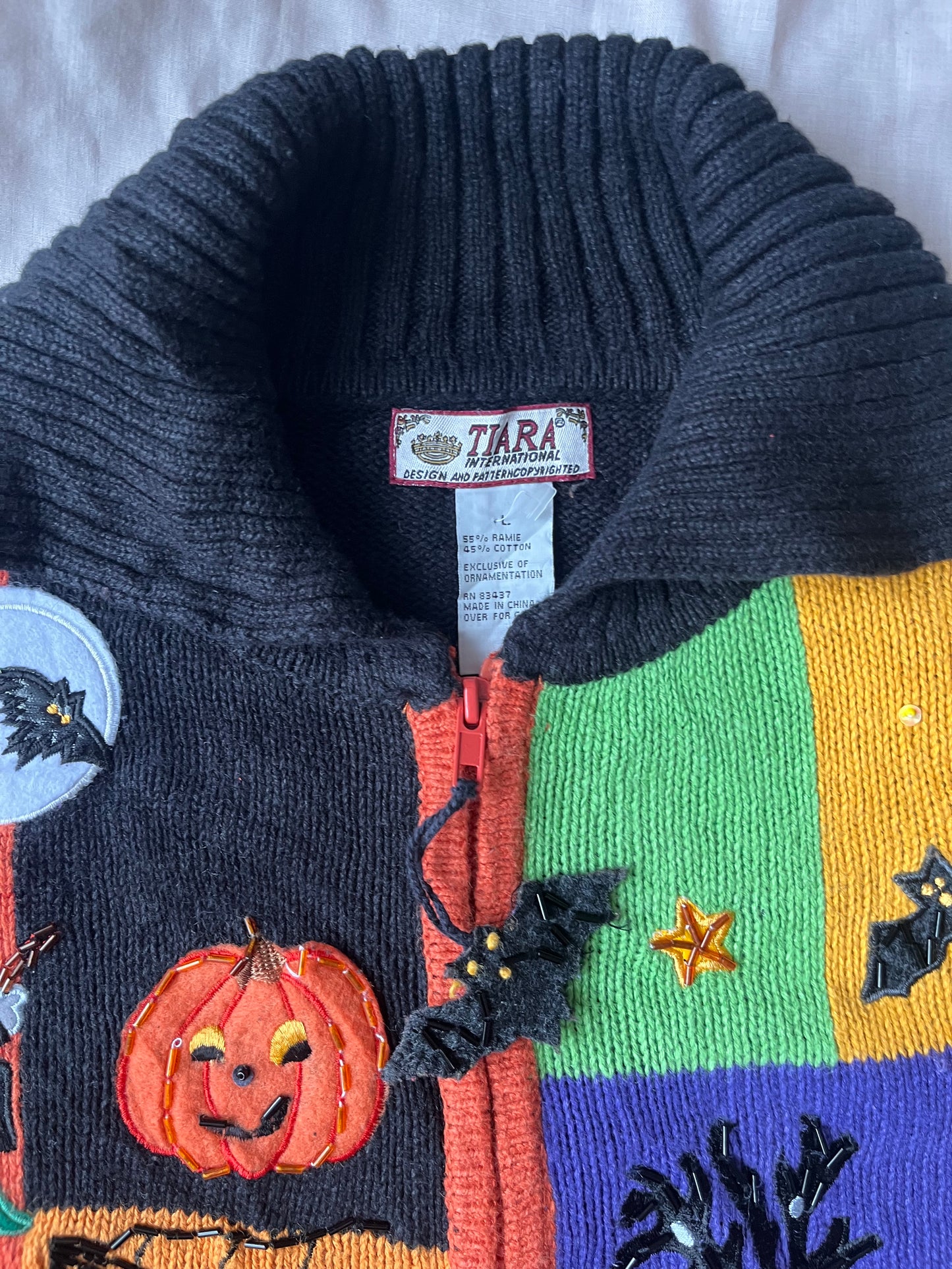 Ghoul Girl 1990s Halloween Cardigan M/L