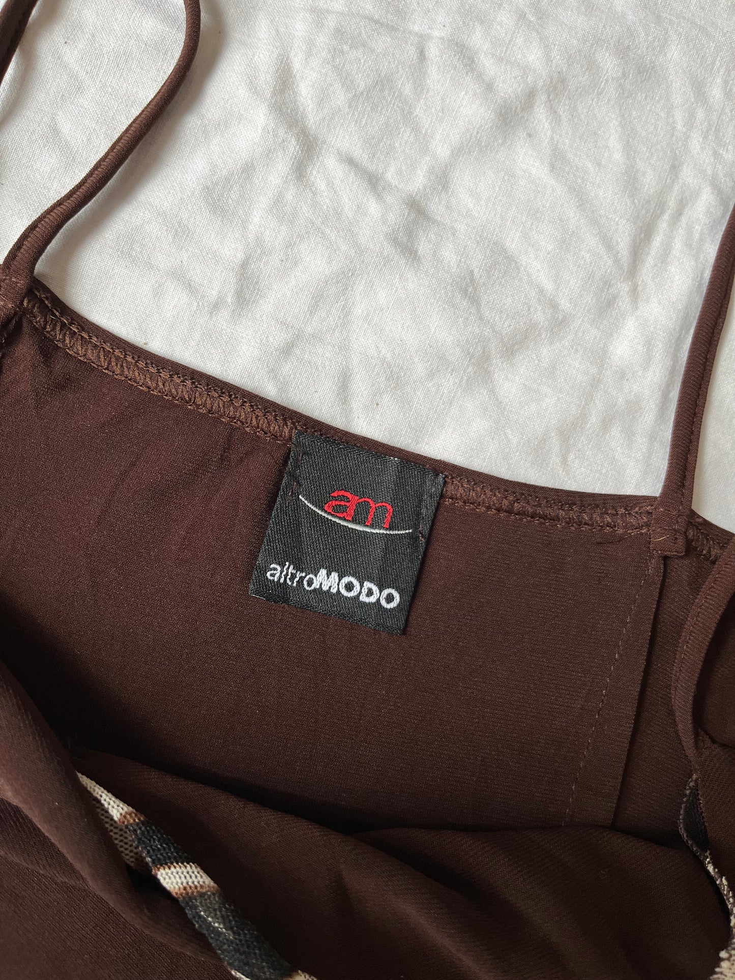 Brown Y2K Dress UK 8
