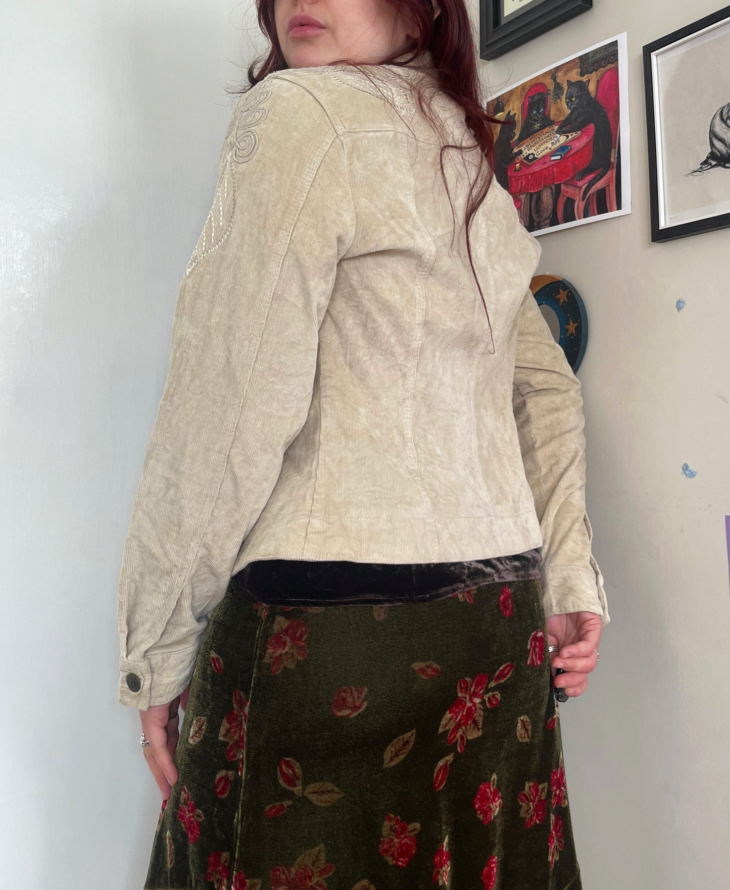 Sage Corduroy Jacket UK 12-14