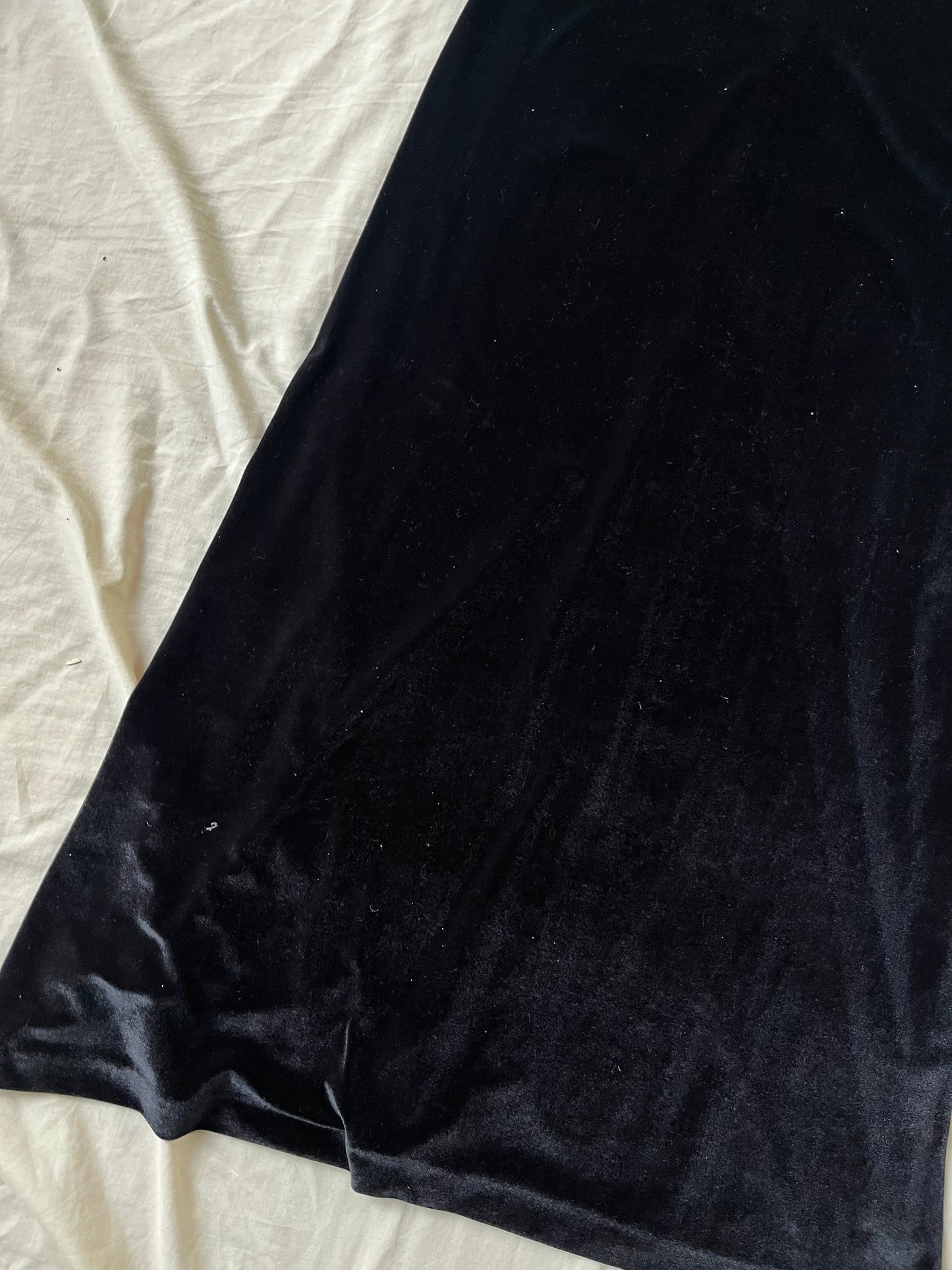Black Velvet Maxi Dress UK 10-12