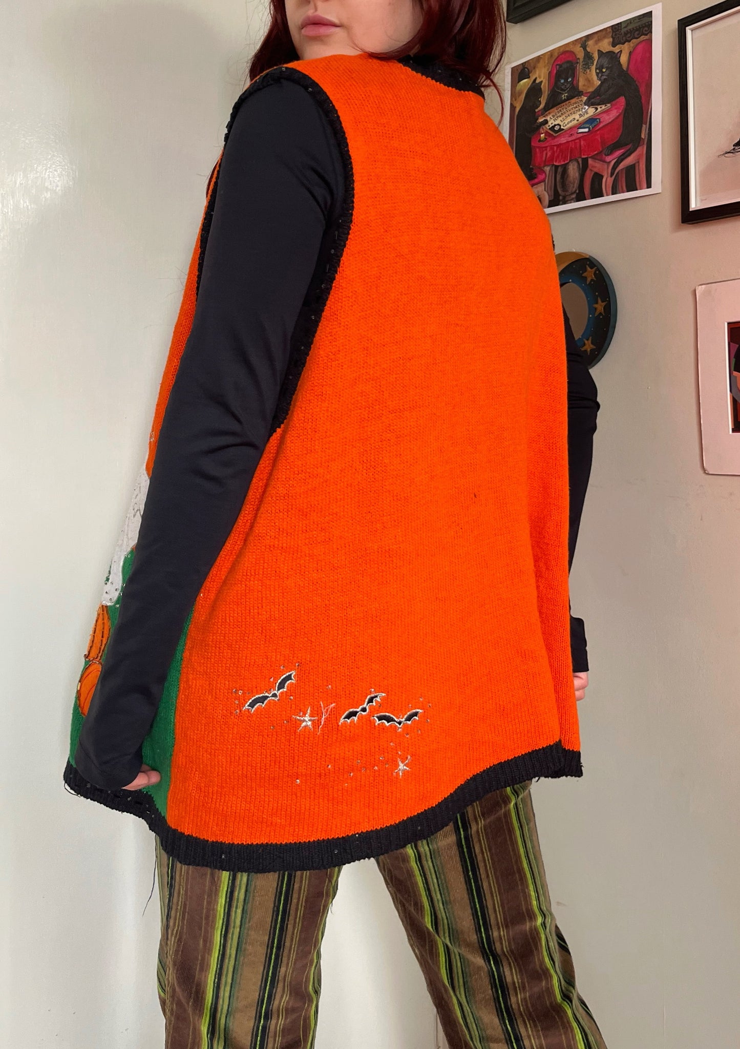 Sleepy Hollow 1990s Halloween Sweater Vest 2X