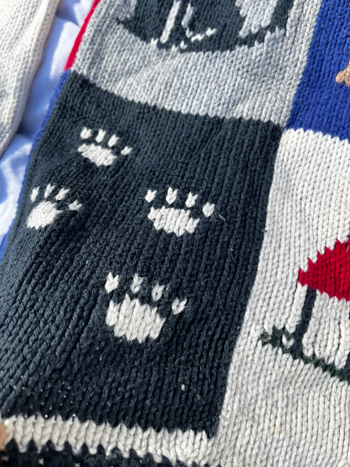 Patchwork Dog Cardigan L