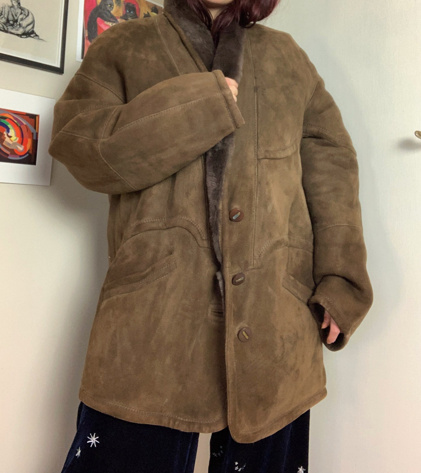 Lee 90s Shearling Coat UK 18-20/XL