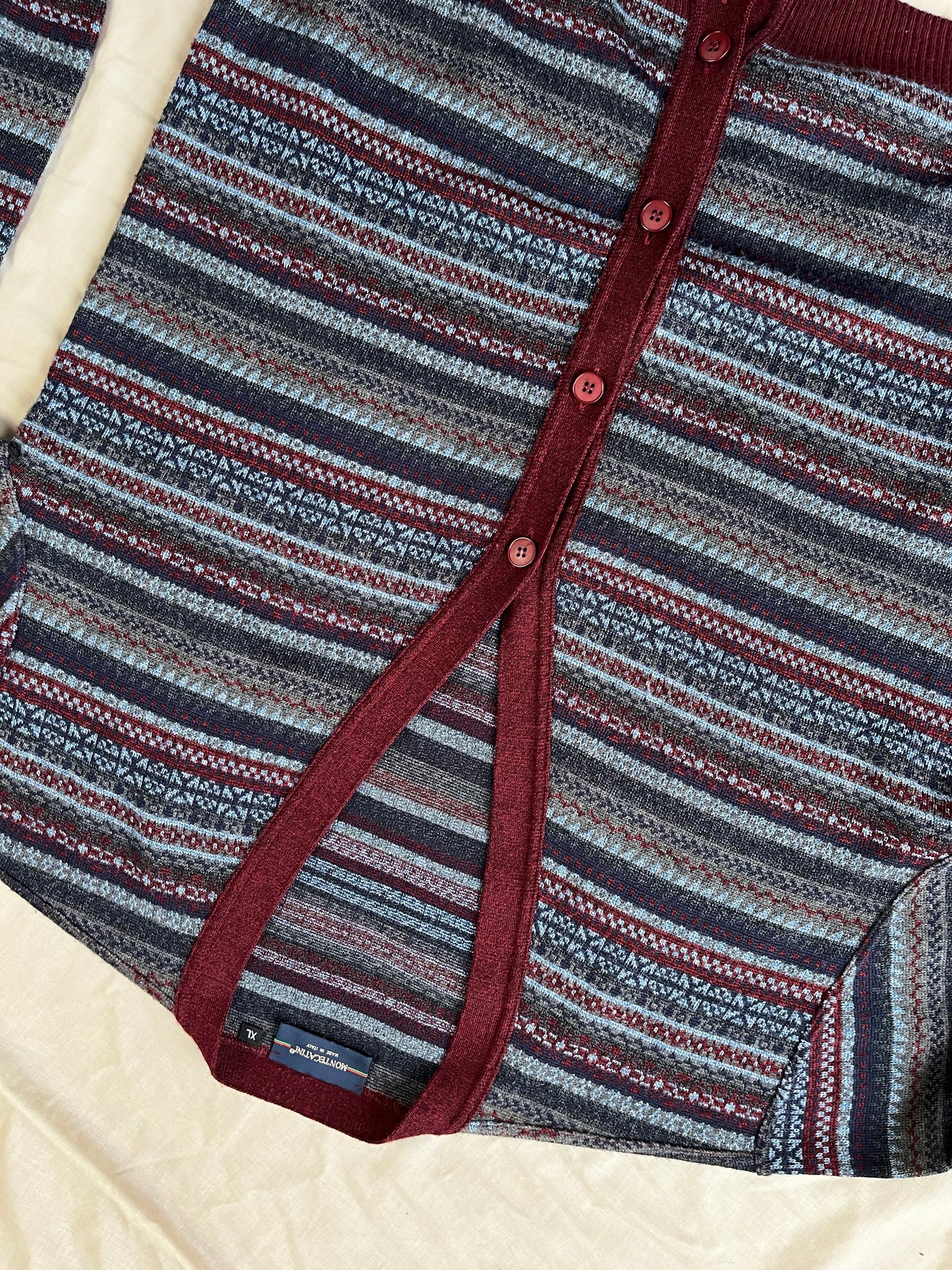 Red and Blue Cardigan XL