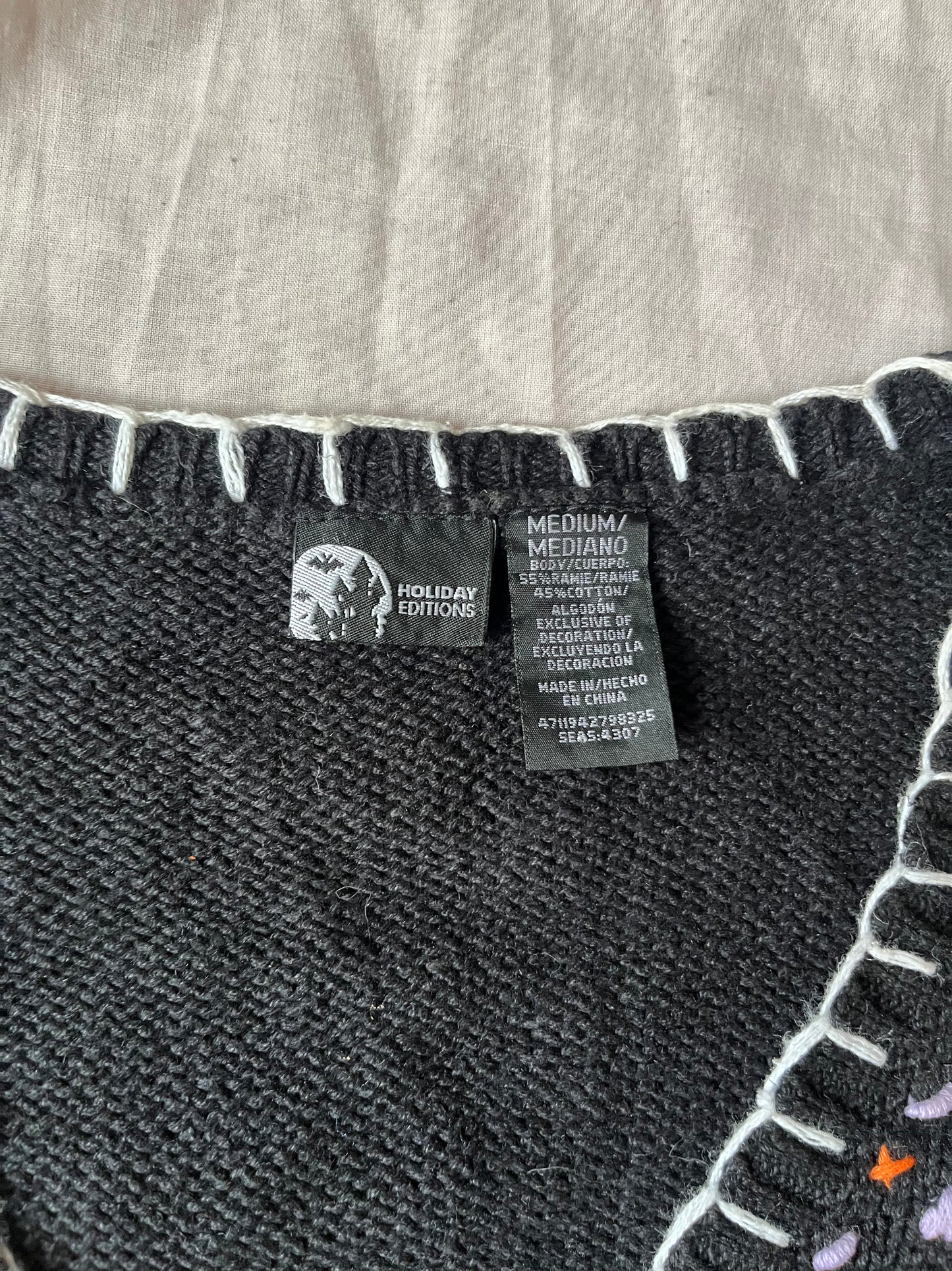 Spellbound 1990s Halloween Sweater Vest L