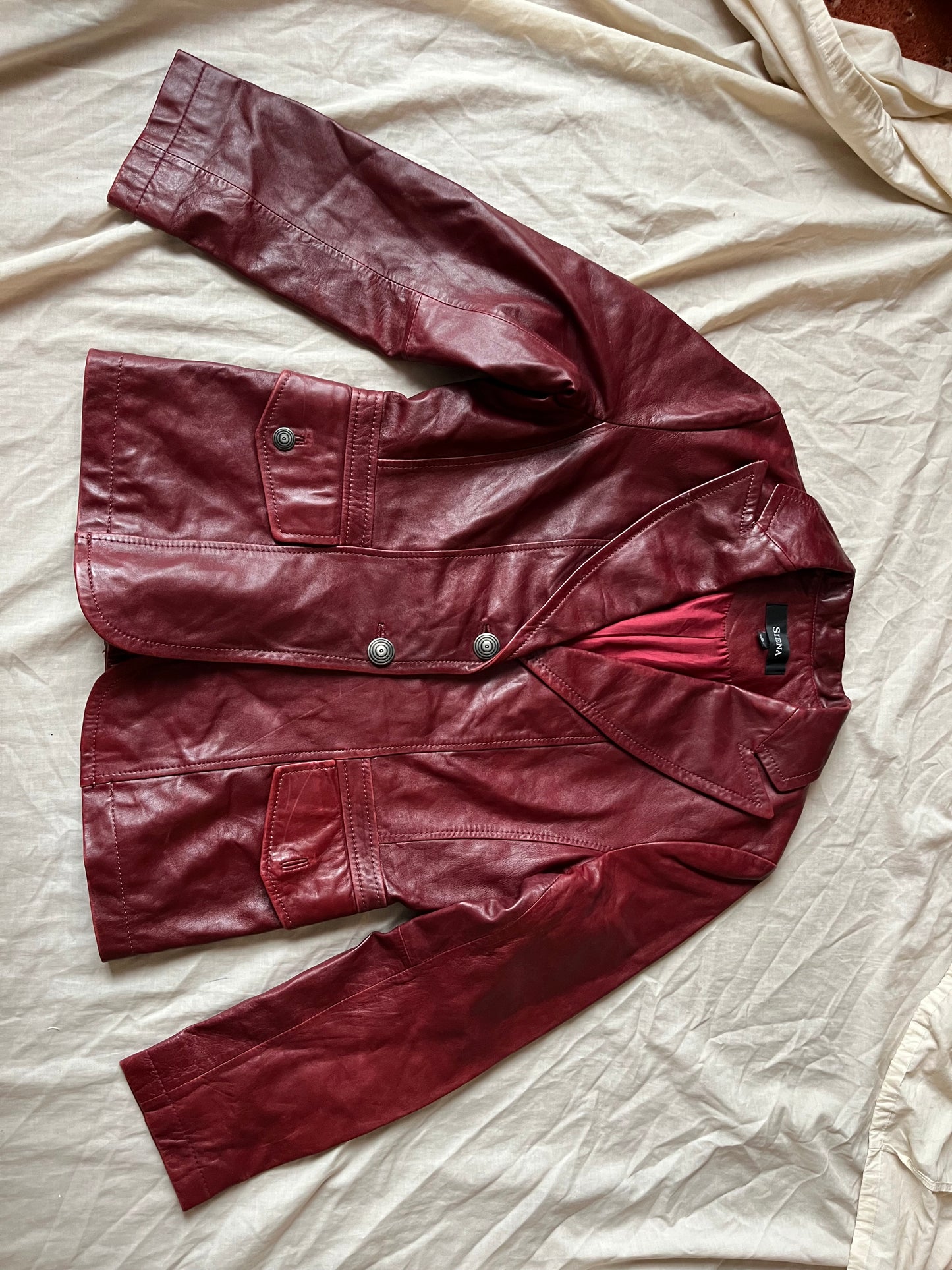 Garnet Leather Jacket UK 10-12