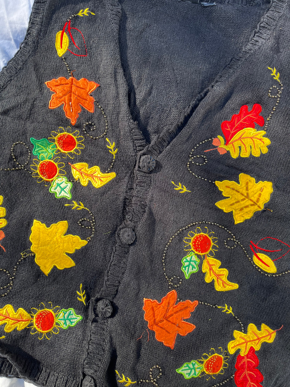 Falling Leaves Sweater Vest XL