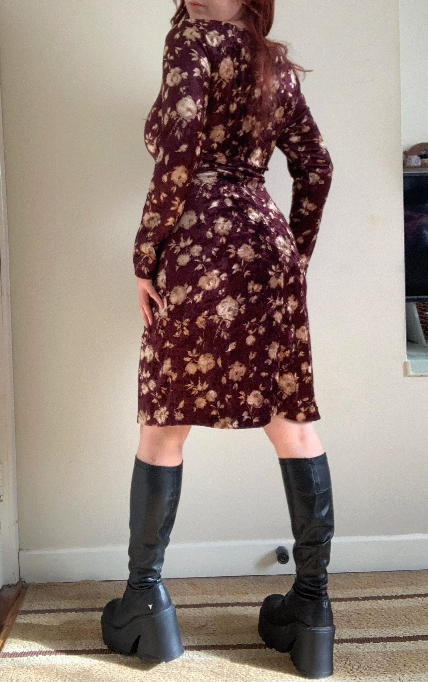 Drusilla 90s Velvet Dress UK 12