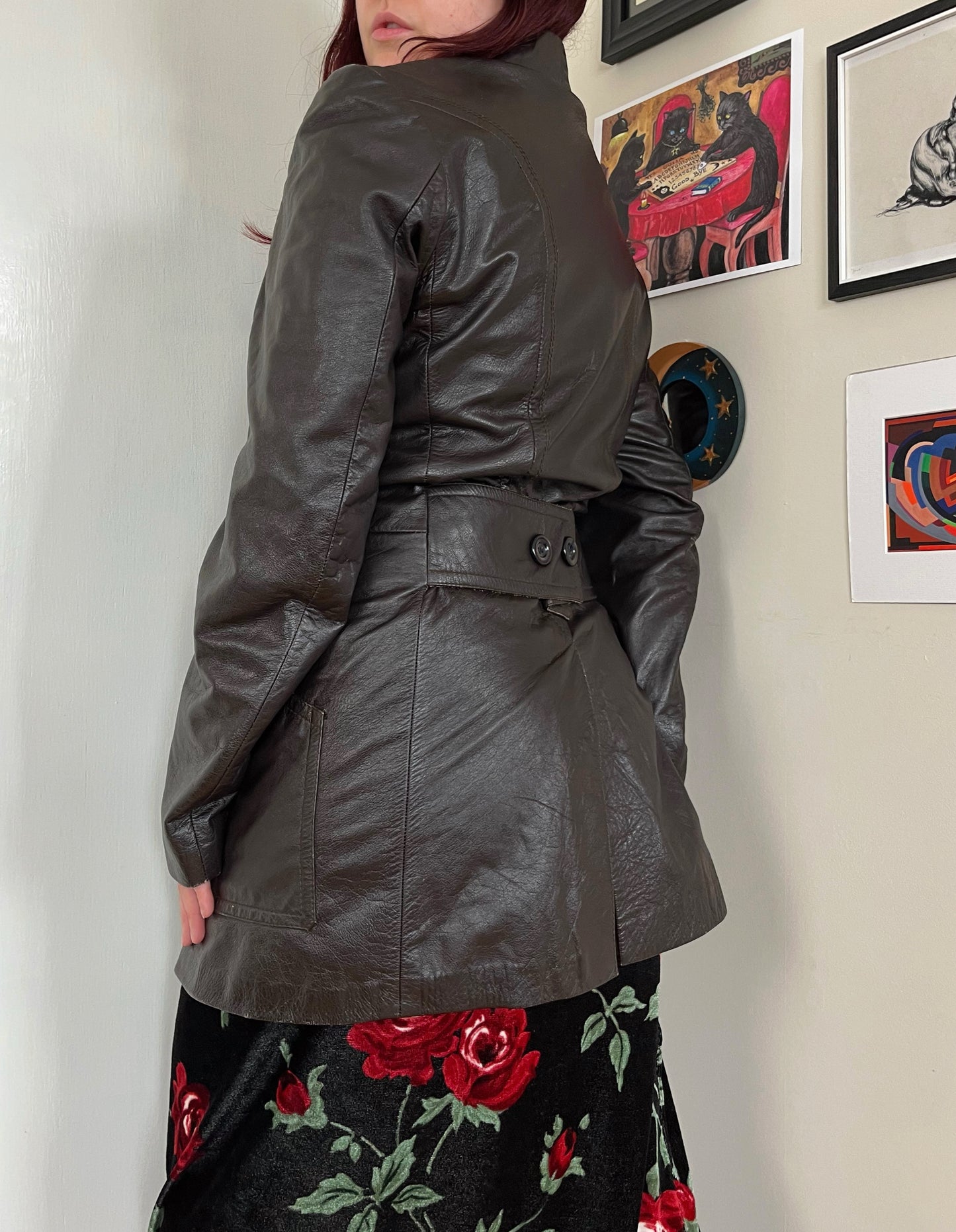 Morgan 90s Leather Jacket UK 12-14