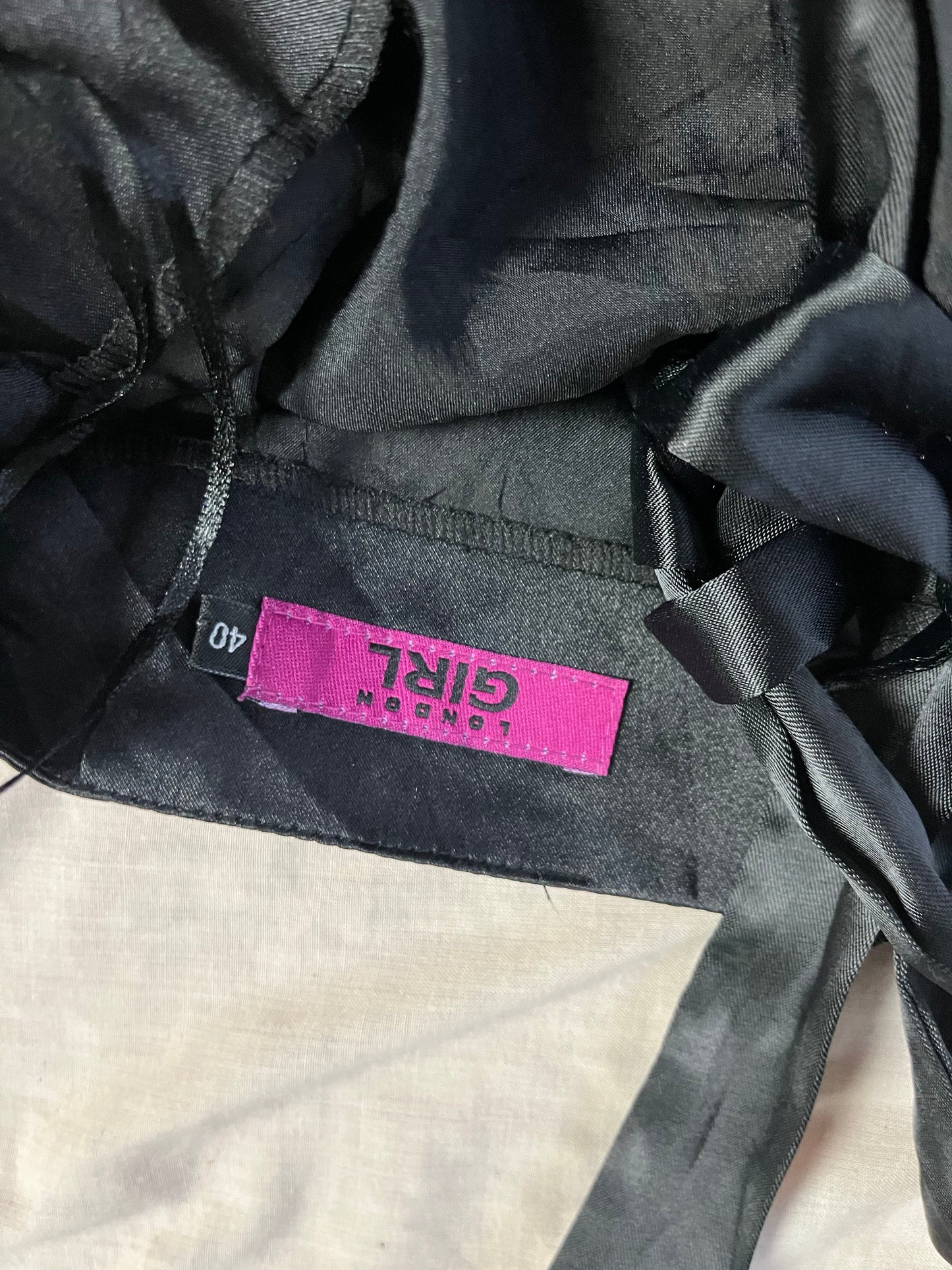 Black/Purple Halter Dress - UK 10