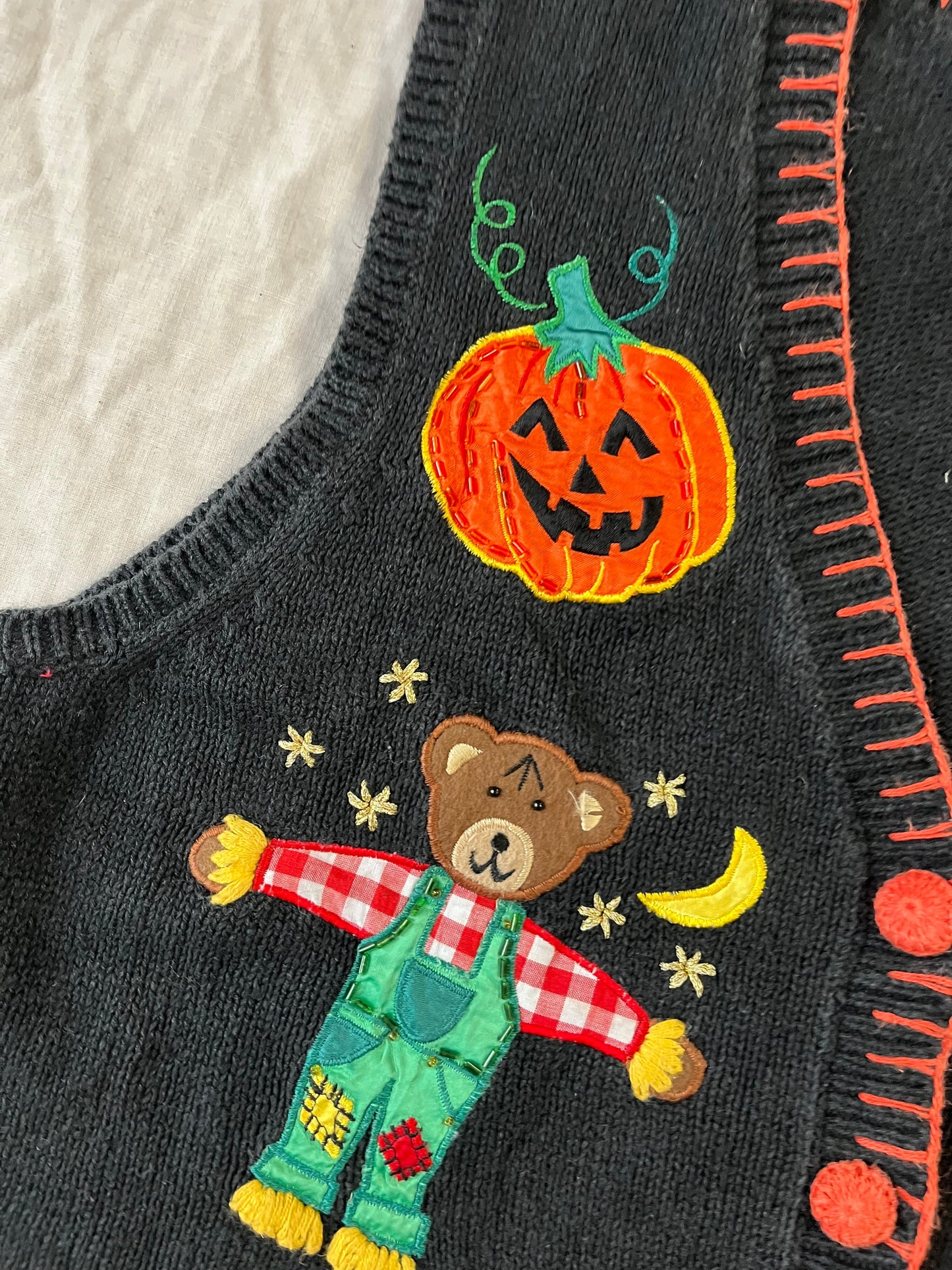 Spellbound 1990s Halloween Sweater Vest M
