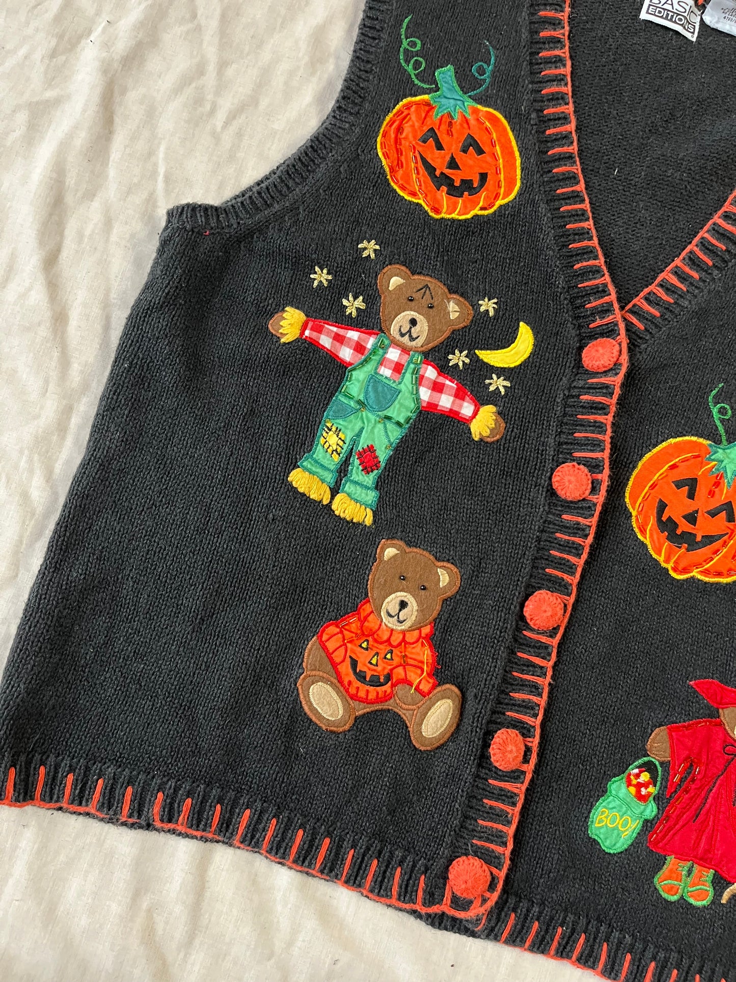 Spellbound 1990s Halloween Sweater Vest M