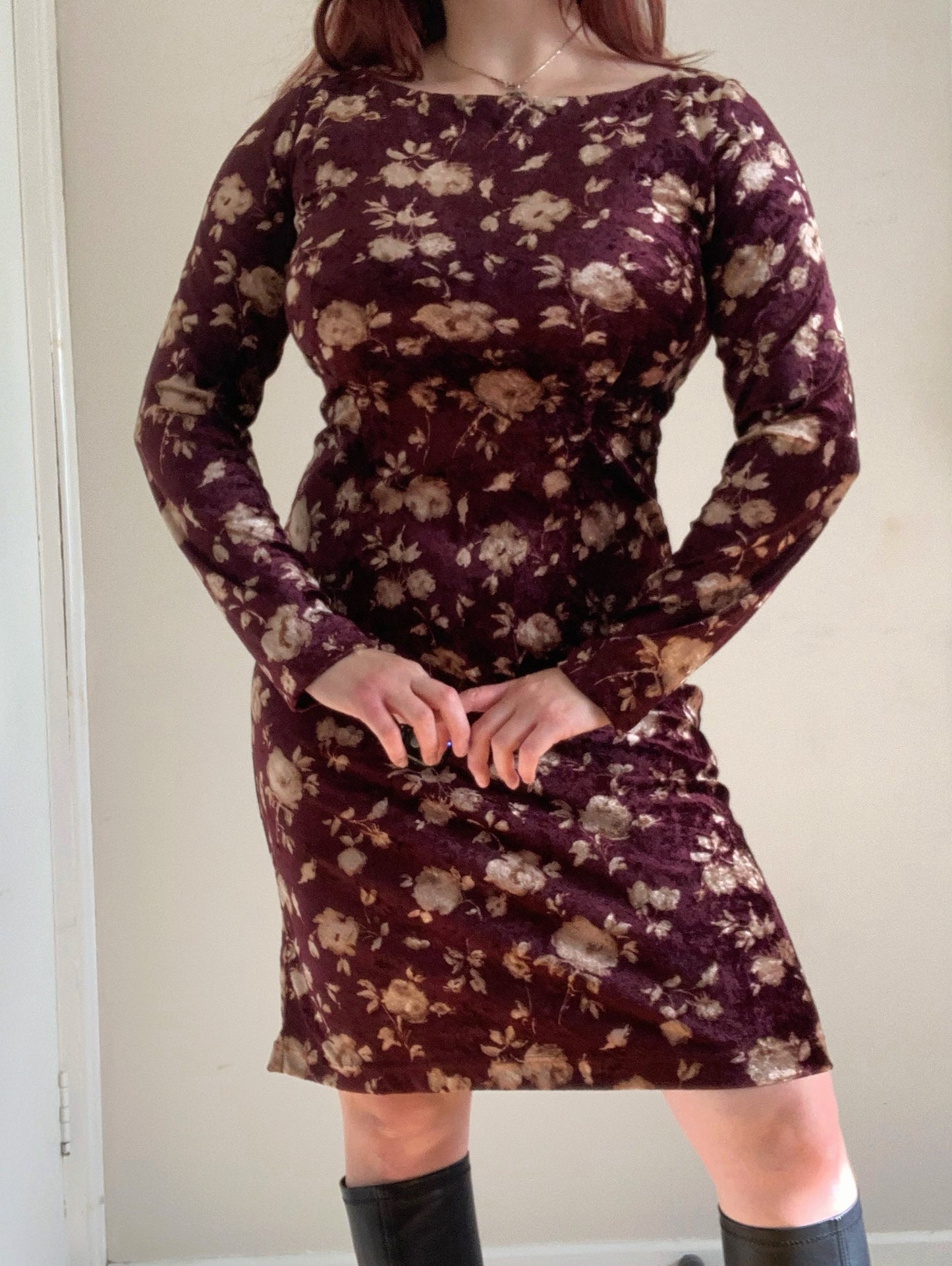 Drusilla 90s Velvet Dress UK 12