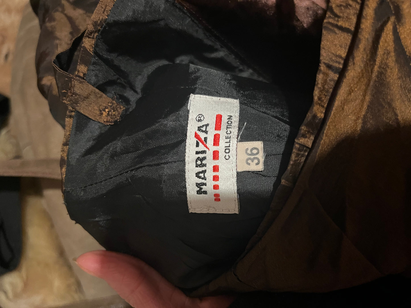 1990s Brown Prom/Evening Dress - UK 8-10