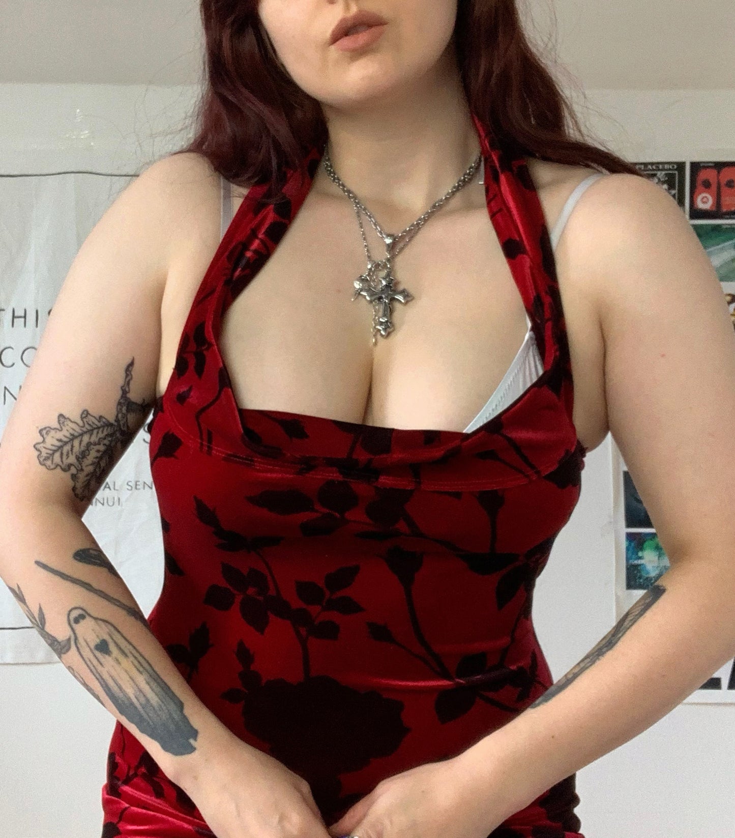 Thorn 90s Velvet Dress UK 6/8/10