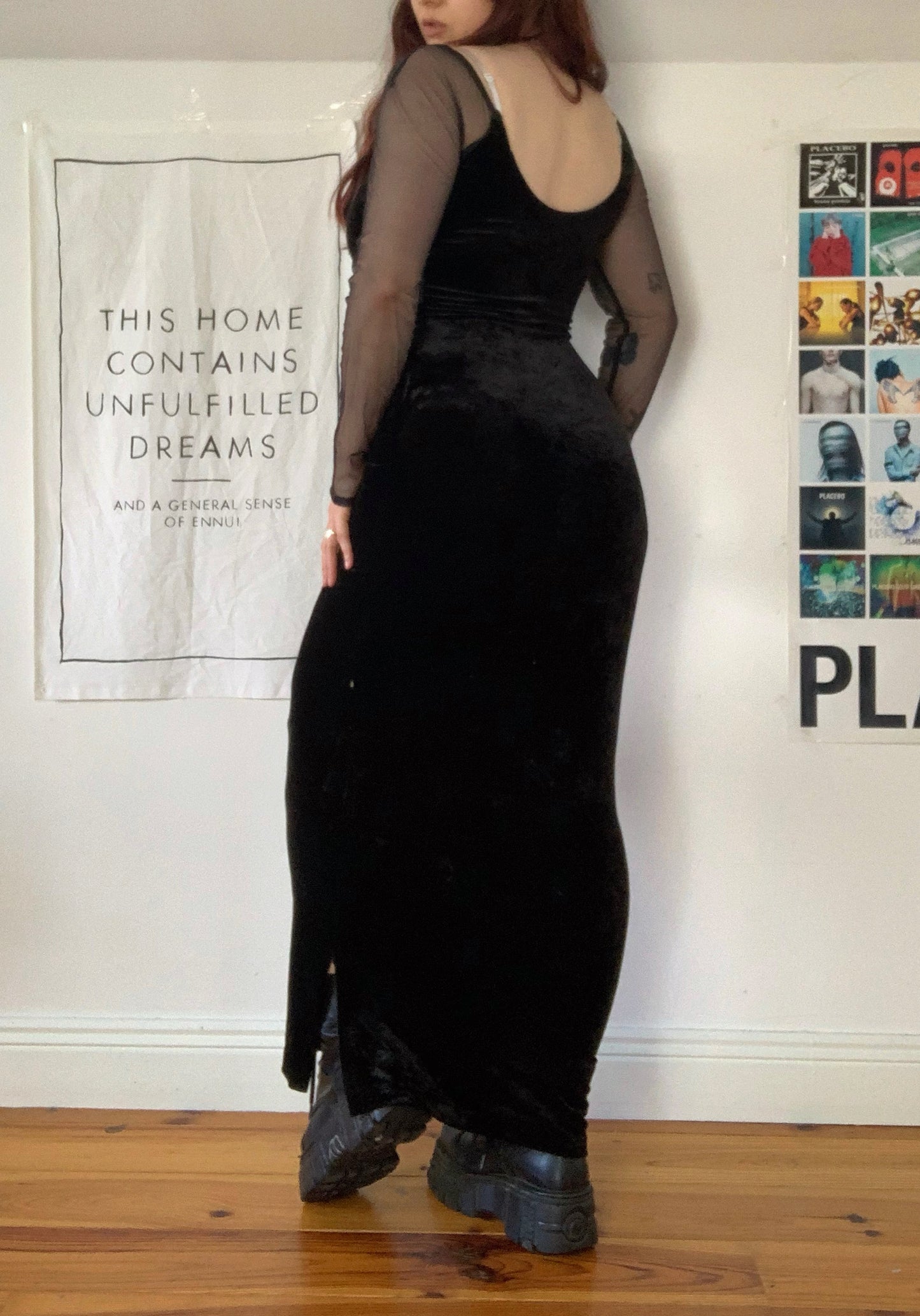 Atlas 90s Velvet Dress UK 6/8/10