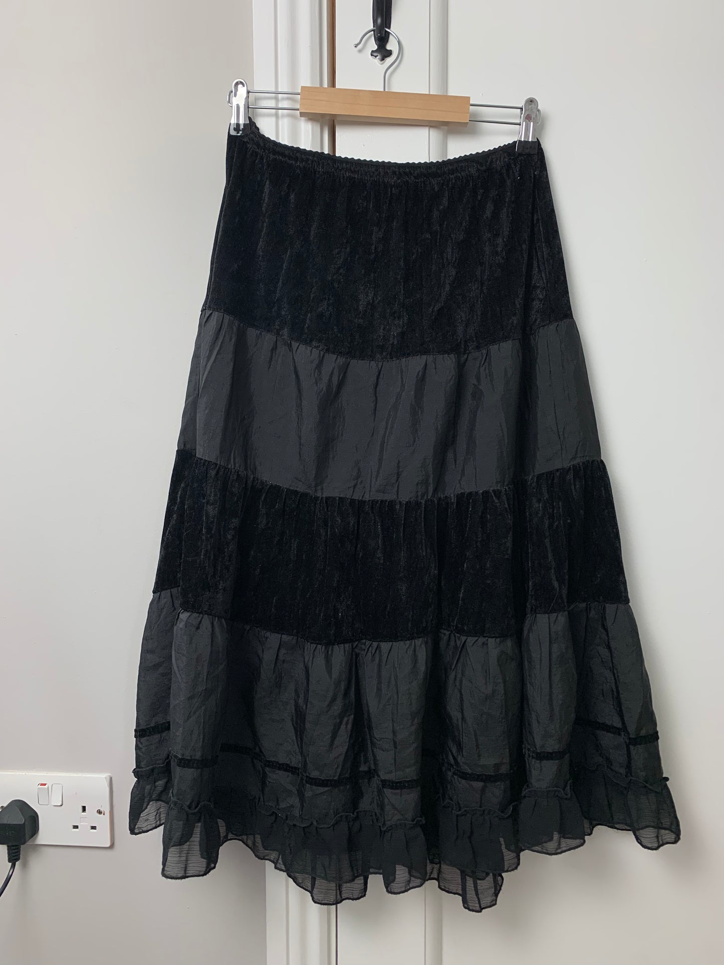 Maeve 90s Velvet Skirt UK 8/10/12