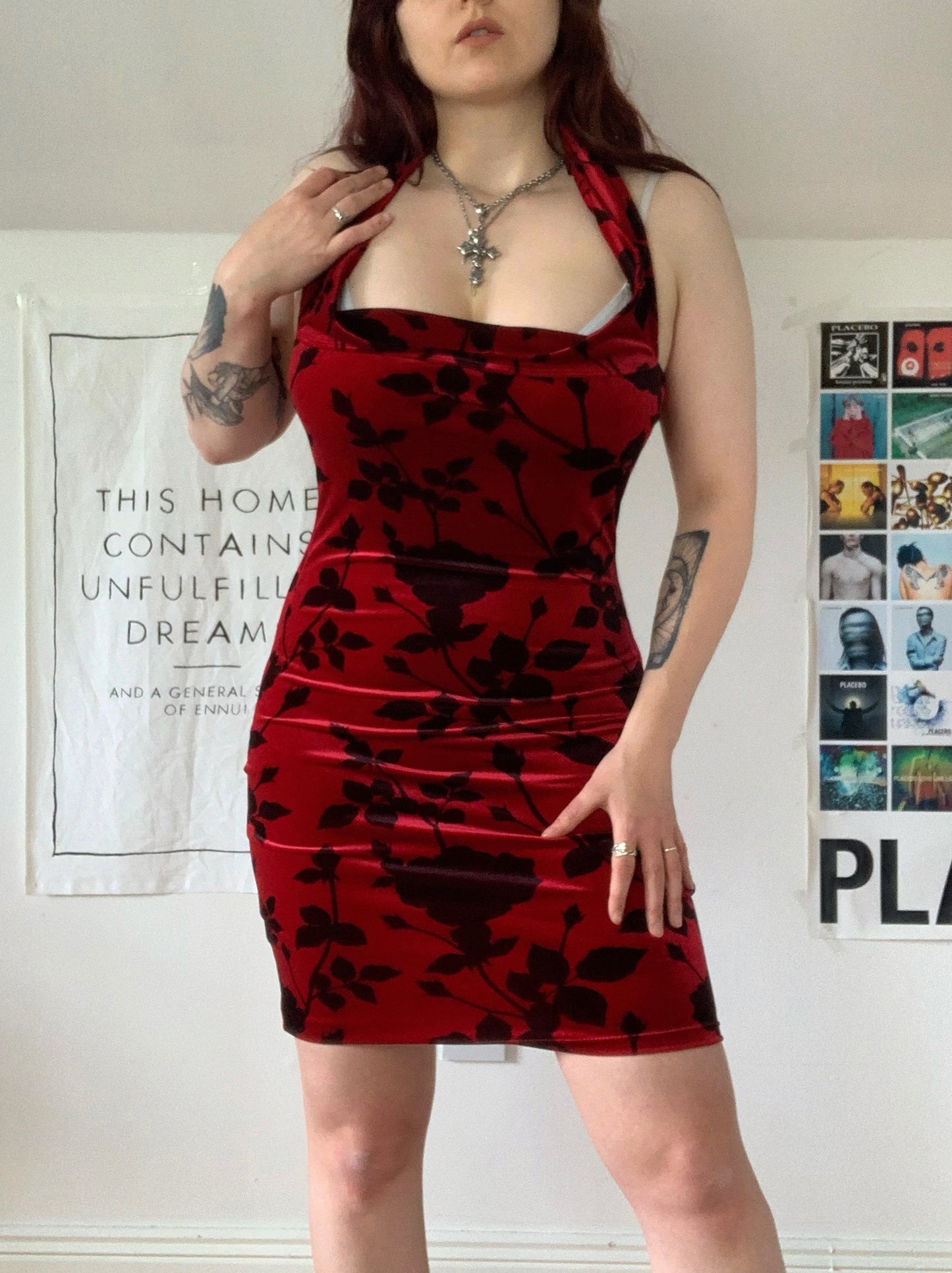 Thorn 90s Velvet Dress UK 6/8/10
