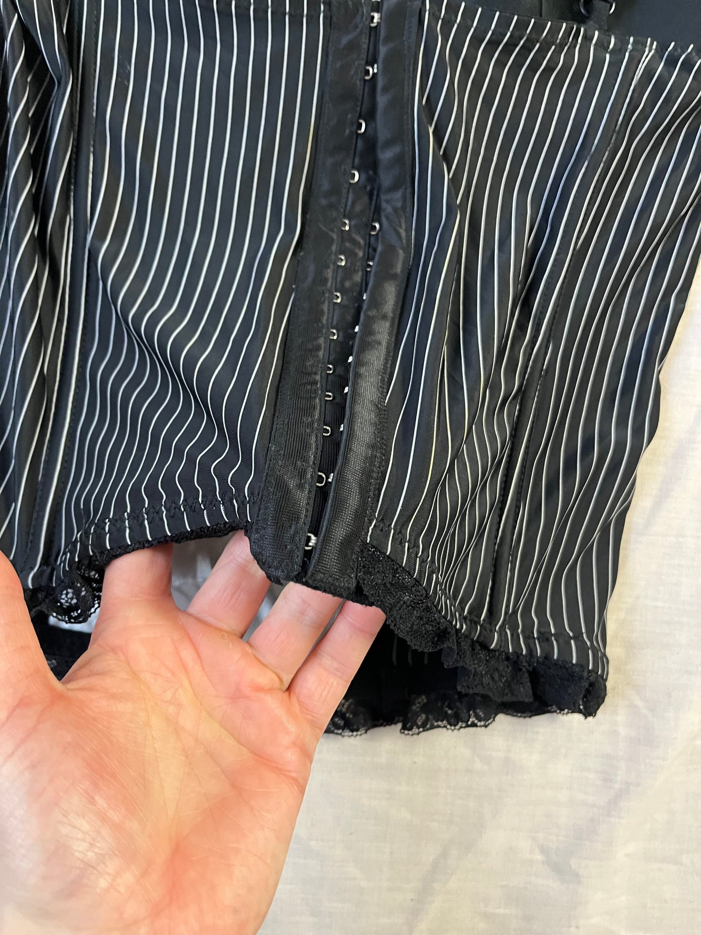 Black and White Corset Top UK 8