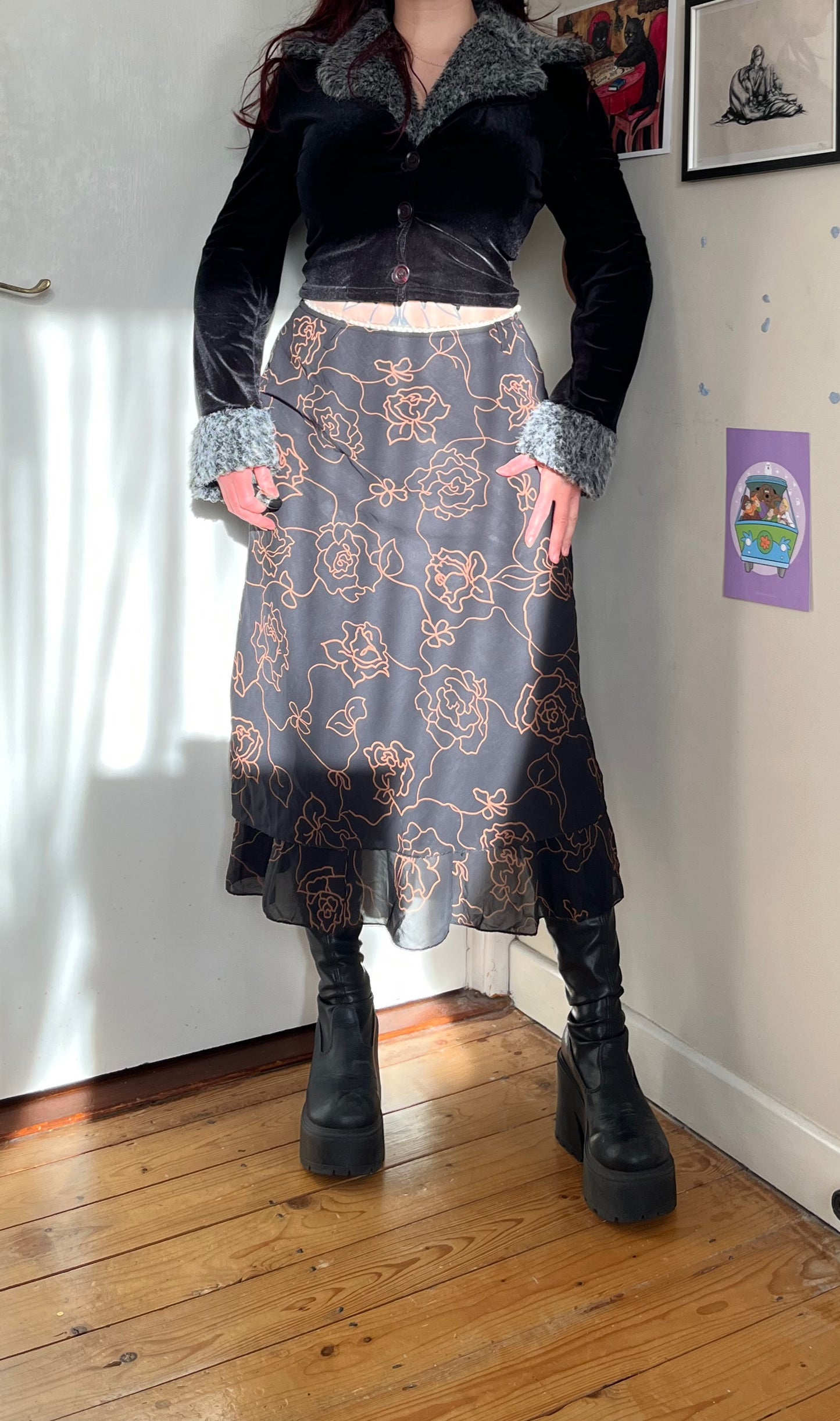 Black Mesh Skirt - UK 6-12