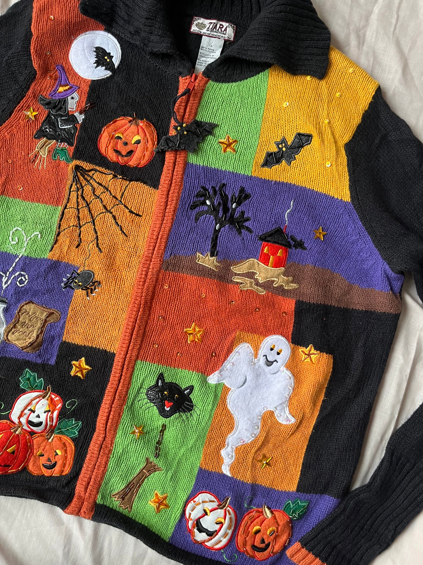 Ghoul Girl 1990s Halloween Cardigan M/L