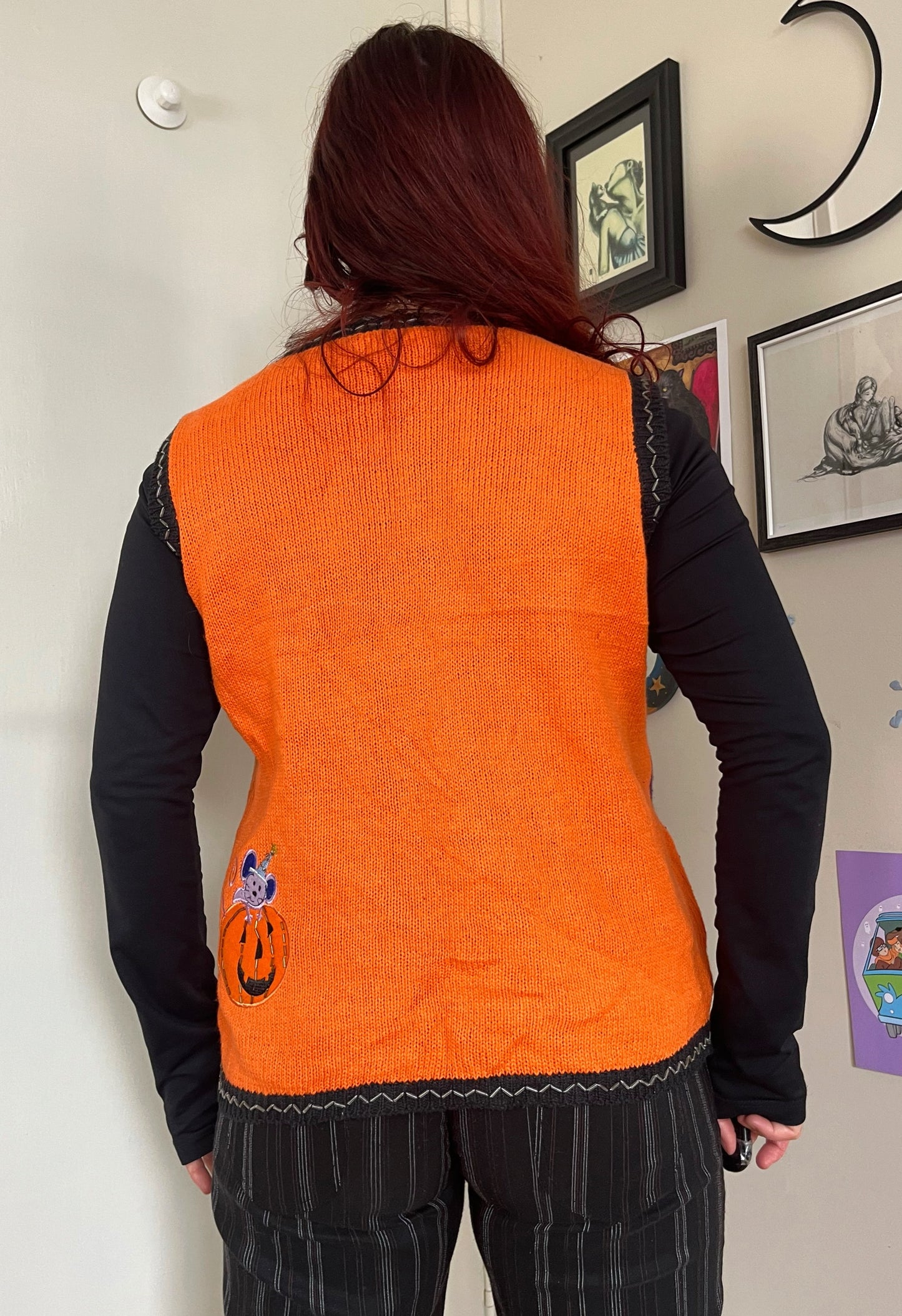 Tarot 1990s Halloween Sweater Vest M