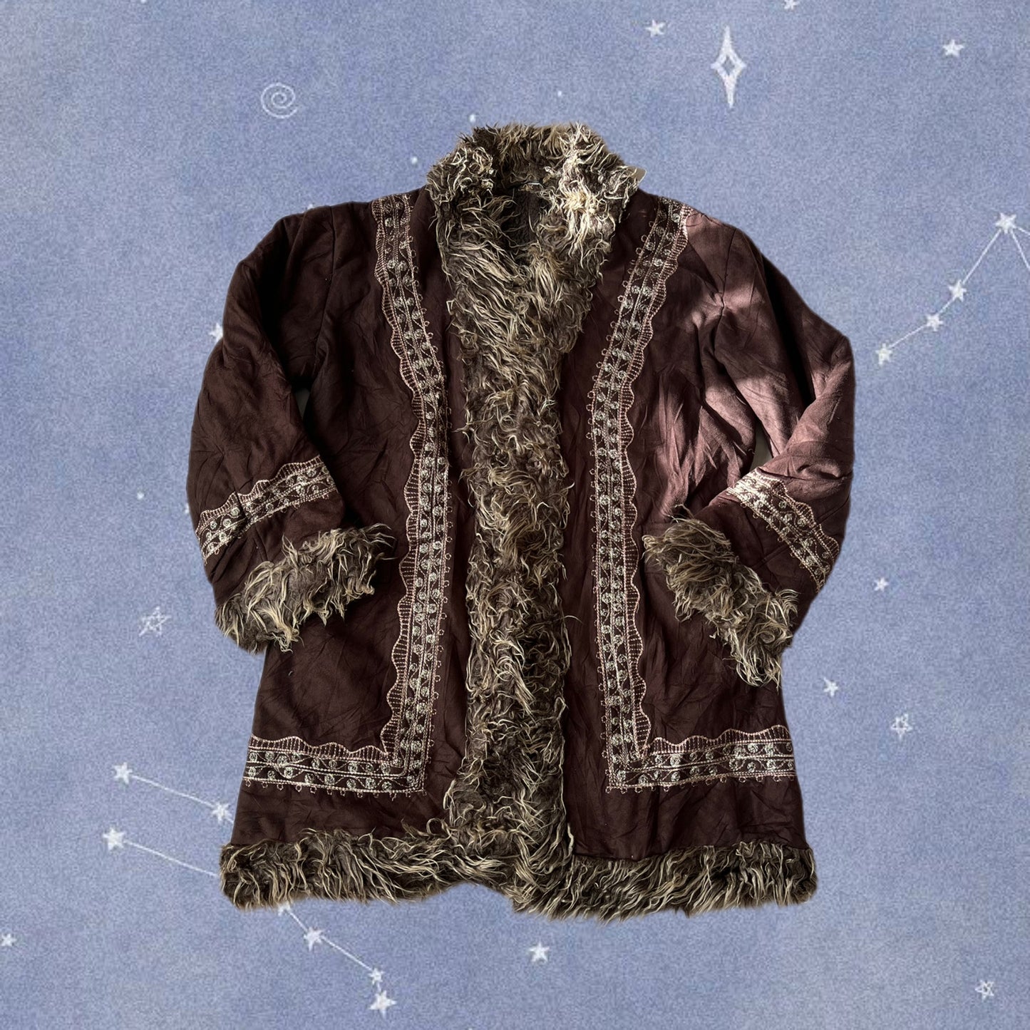 Brown Afghan Coat - Size L