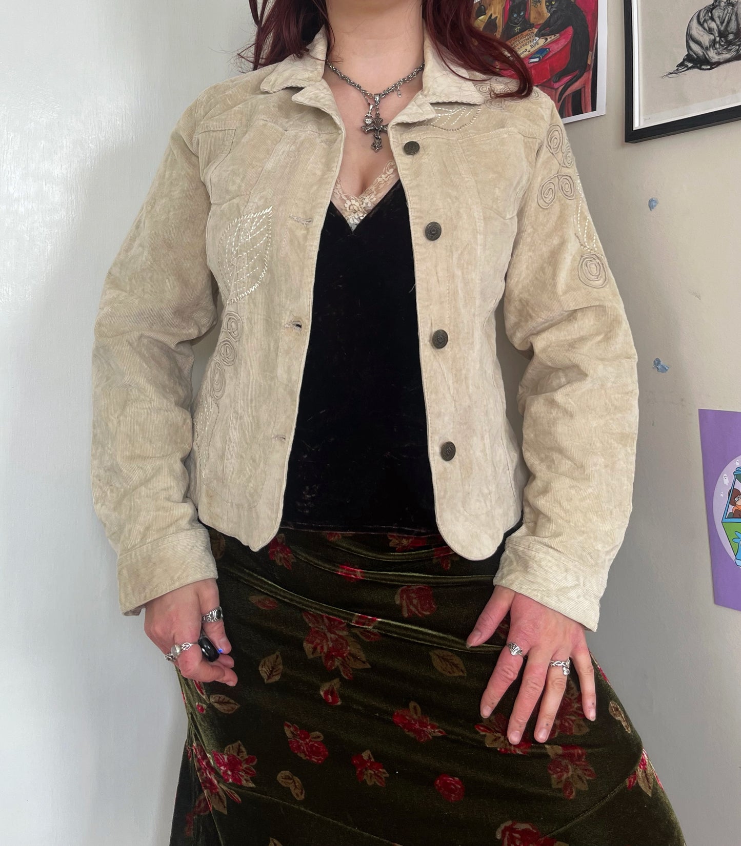Sage Corduroy Jacket UK 12-14