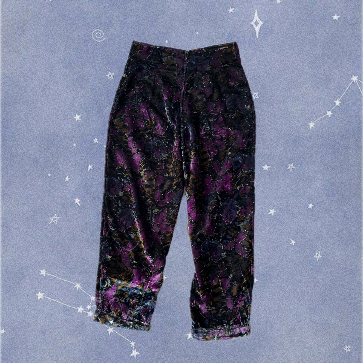 Purple Velvet Pants UK 10