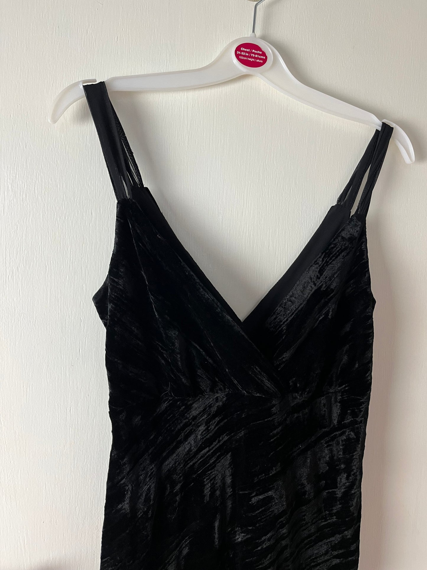 Black Velvet Dress UK 8