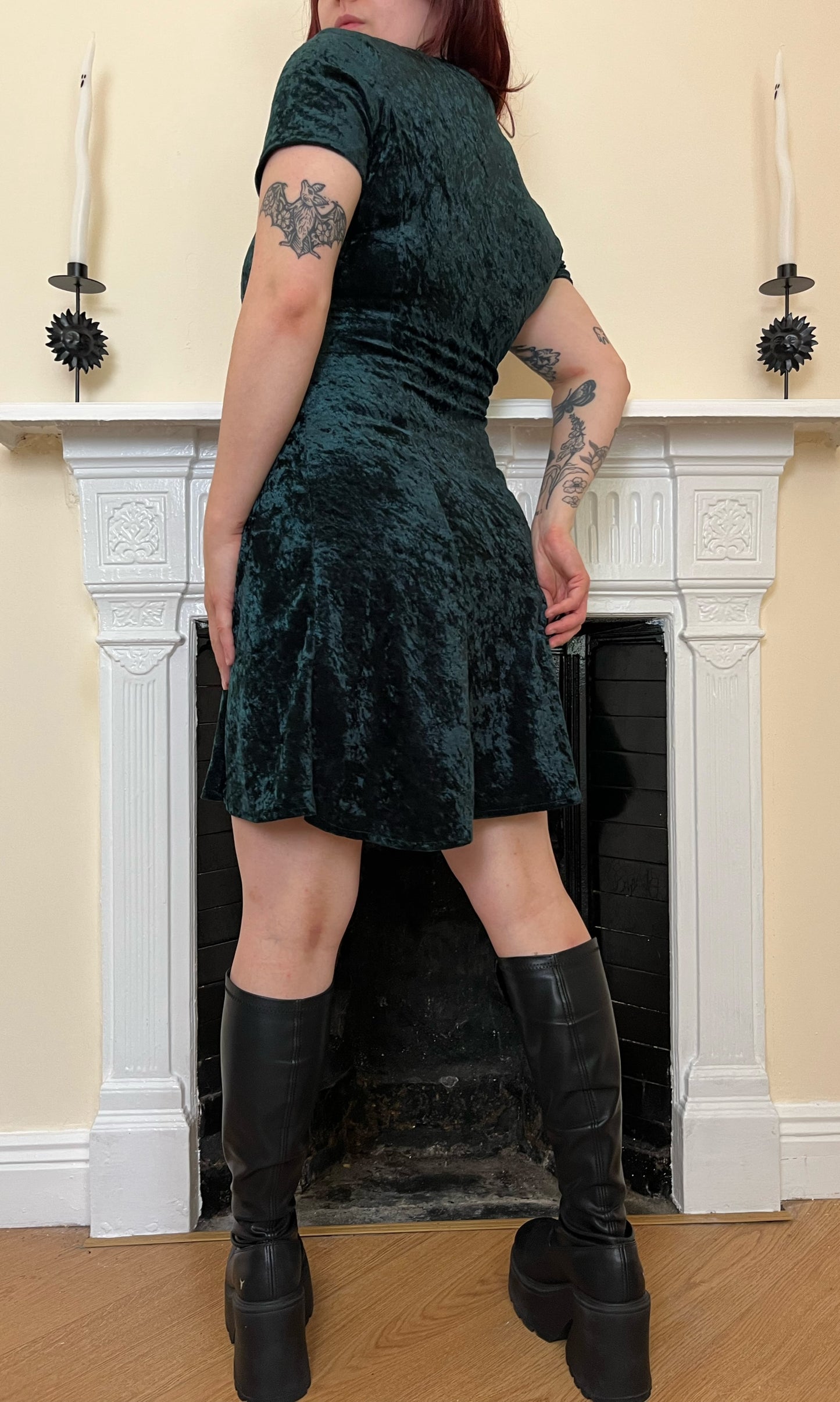 1990s Velvet Dress UK 10