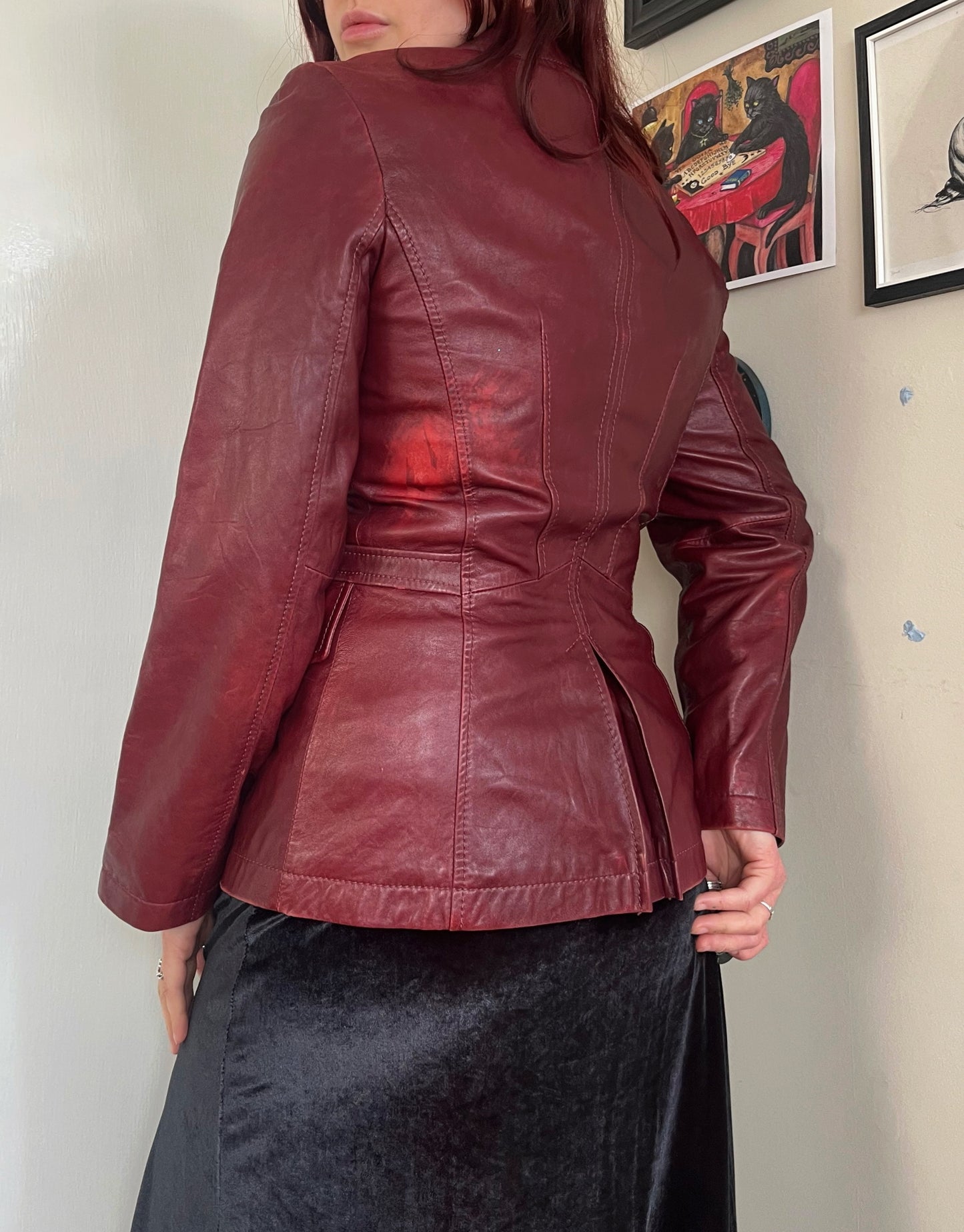 Garnet Leather Jacket UK 10-12