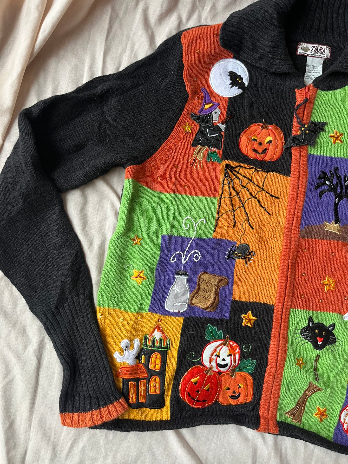 Ghoul Girl 1990s Halloween Cardigan M/L