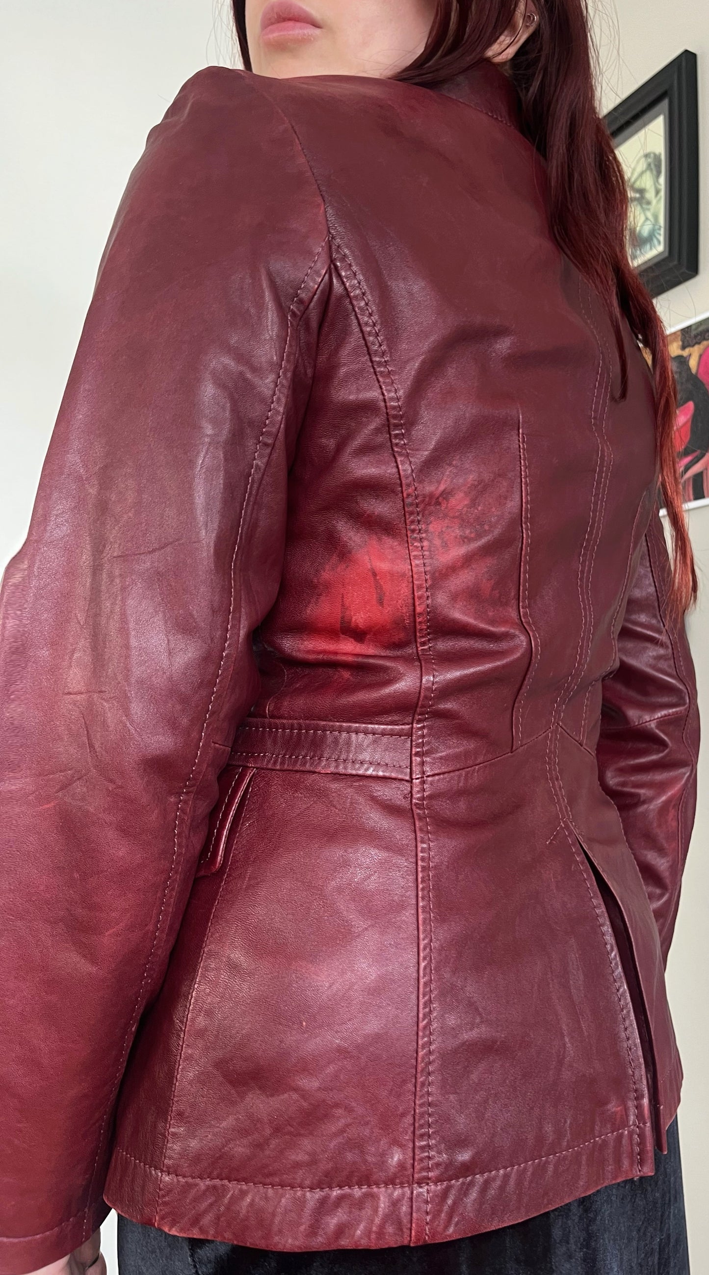 Garnet Leather Jacket UK 10-12