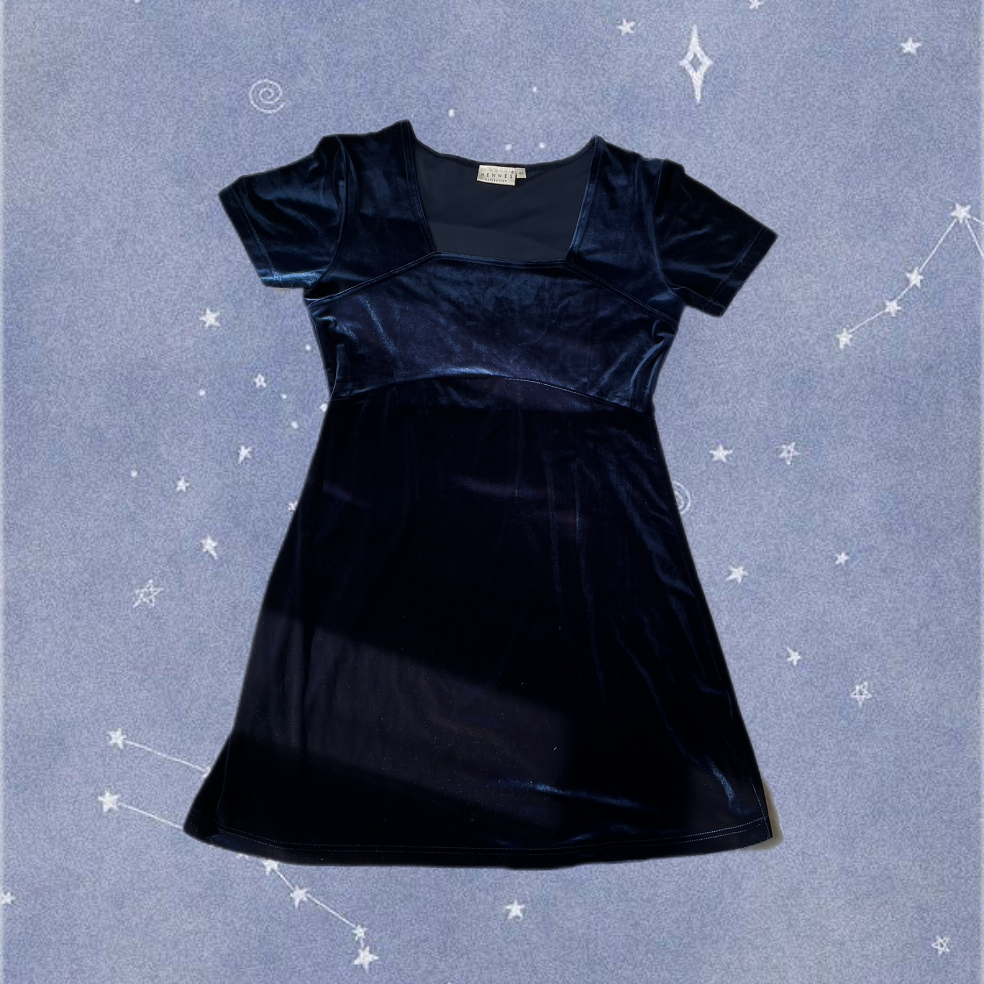 Blue Velvet Dress UK 14 Apparition Vintage Blue Velvet Dress UK 14 Apparition Vintage