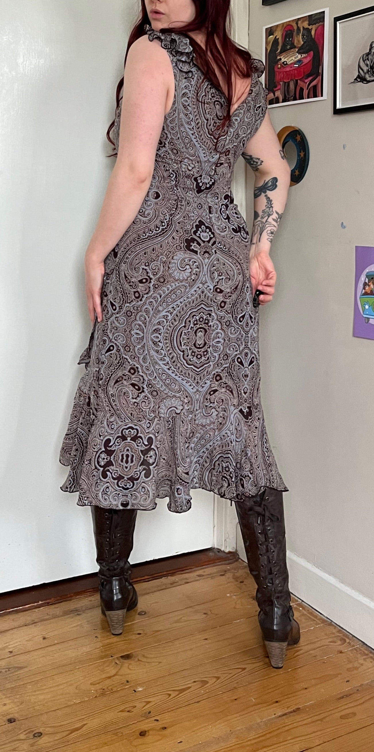 Paisley Mesh Dress UK 10