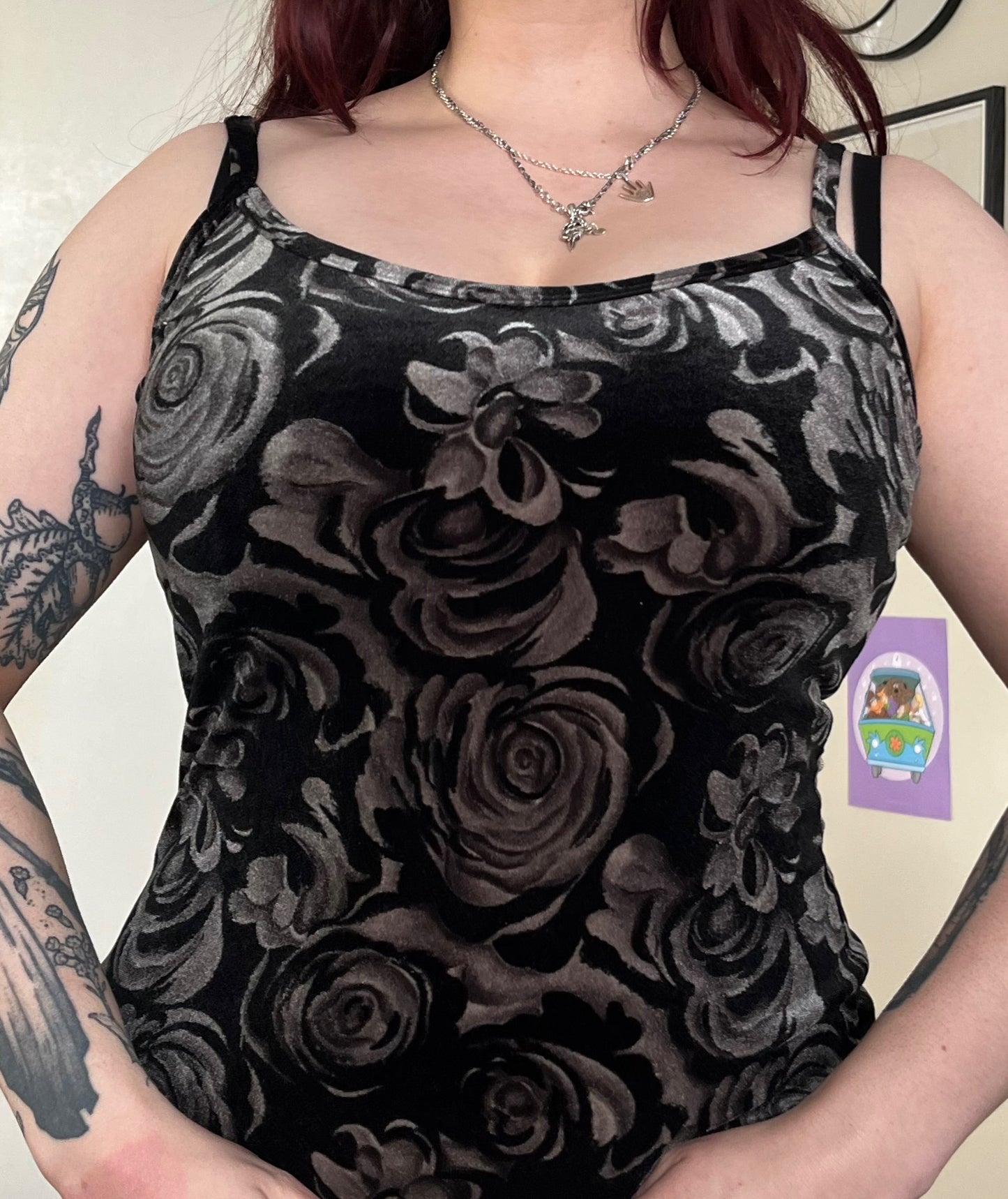 Floral Velvet Dress UK 12