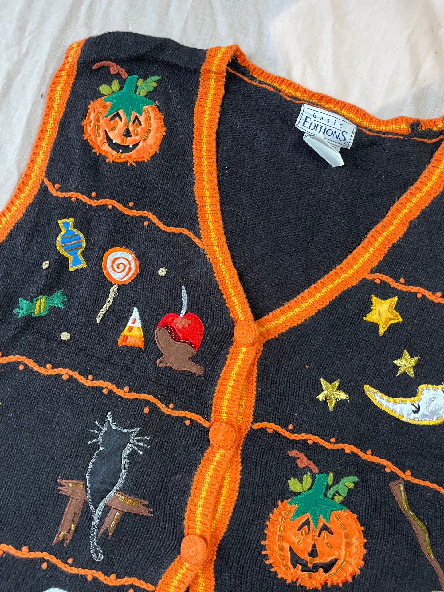 Dusk 1990s Halloween Sweater Vest L/XL
