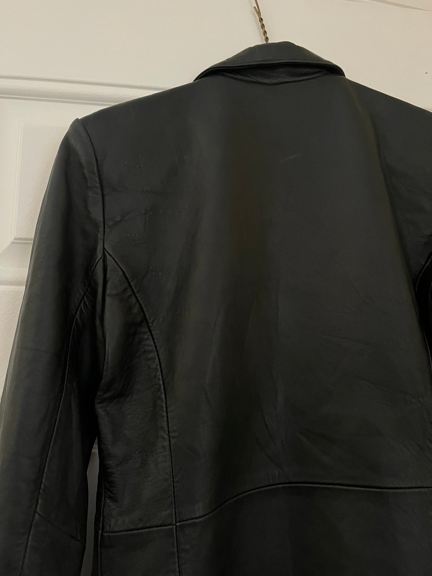 Black Leather Jacket UK 6