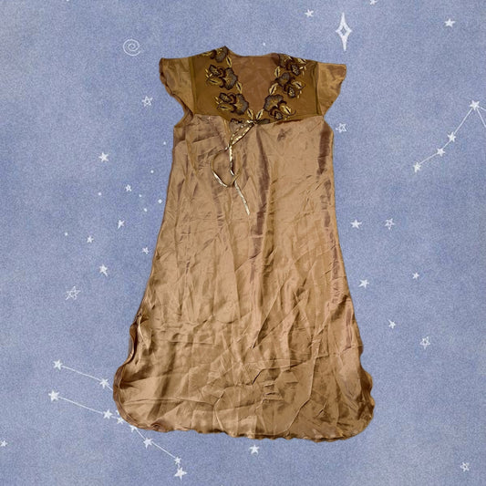 Gold Slip Dress UK 10-12
