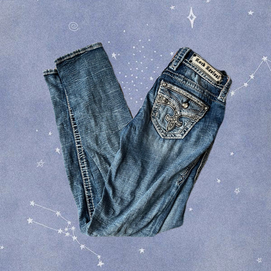 Y2K Rock Revival Jeans UK 6-8