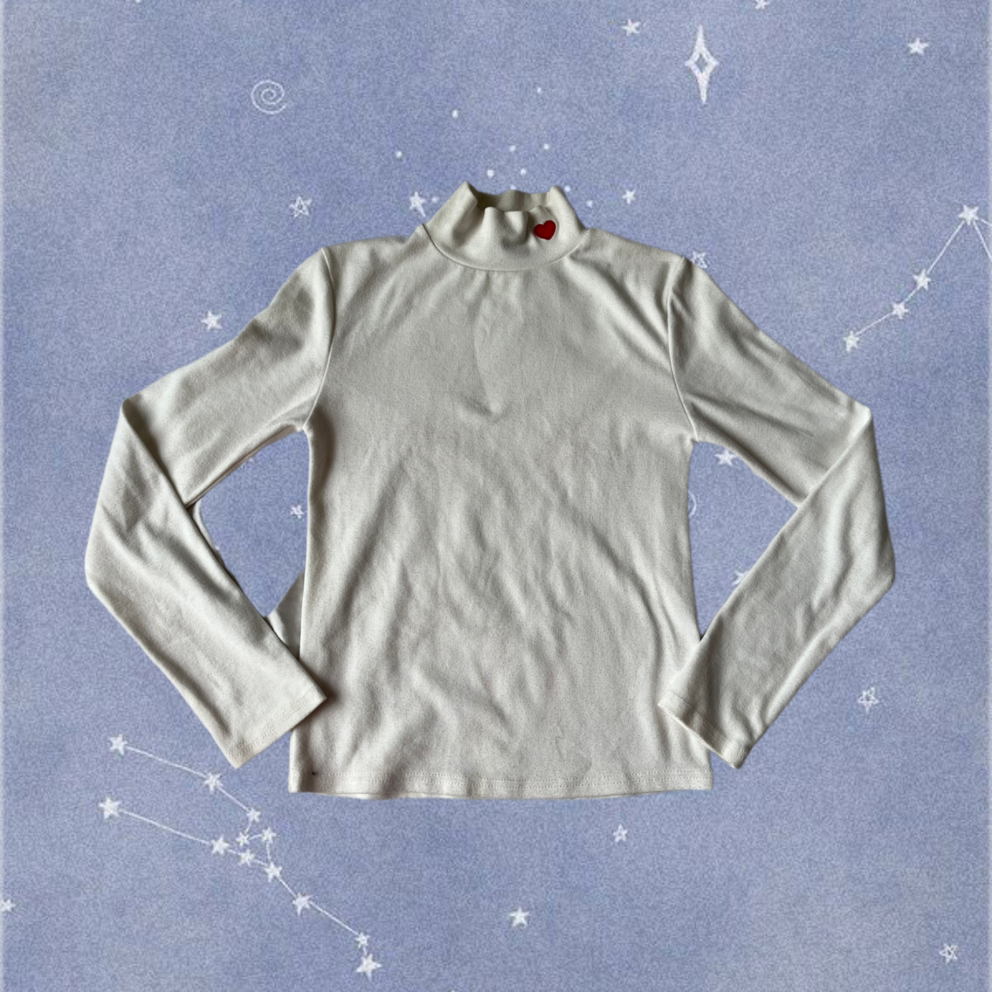 White Turtleneck Top UK 8-10