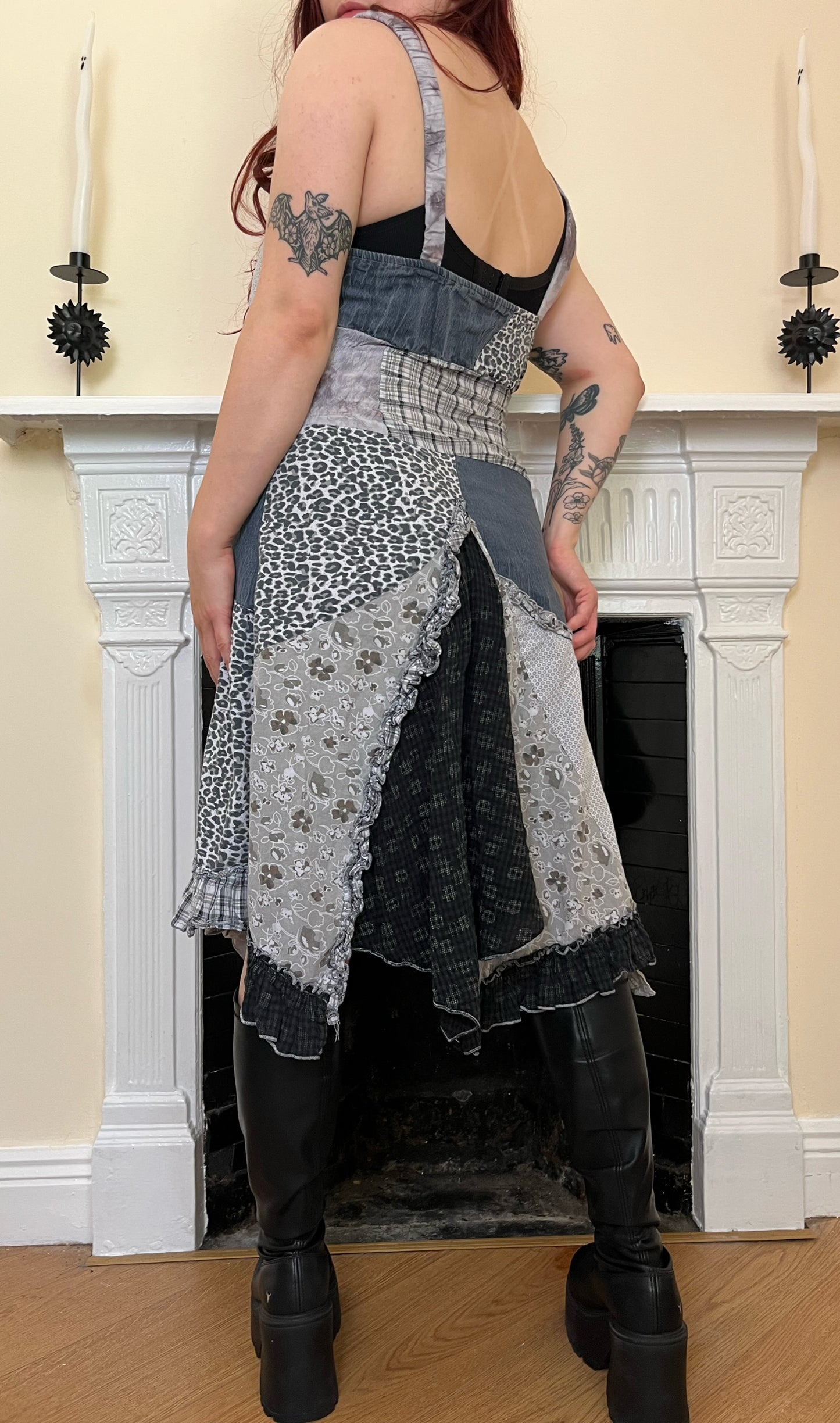 1990s Patchwork Dress UK 8-10