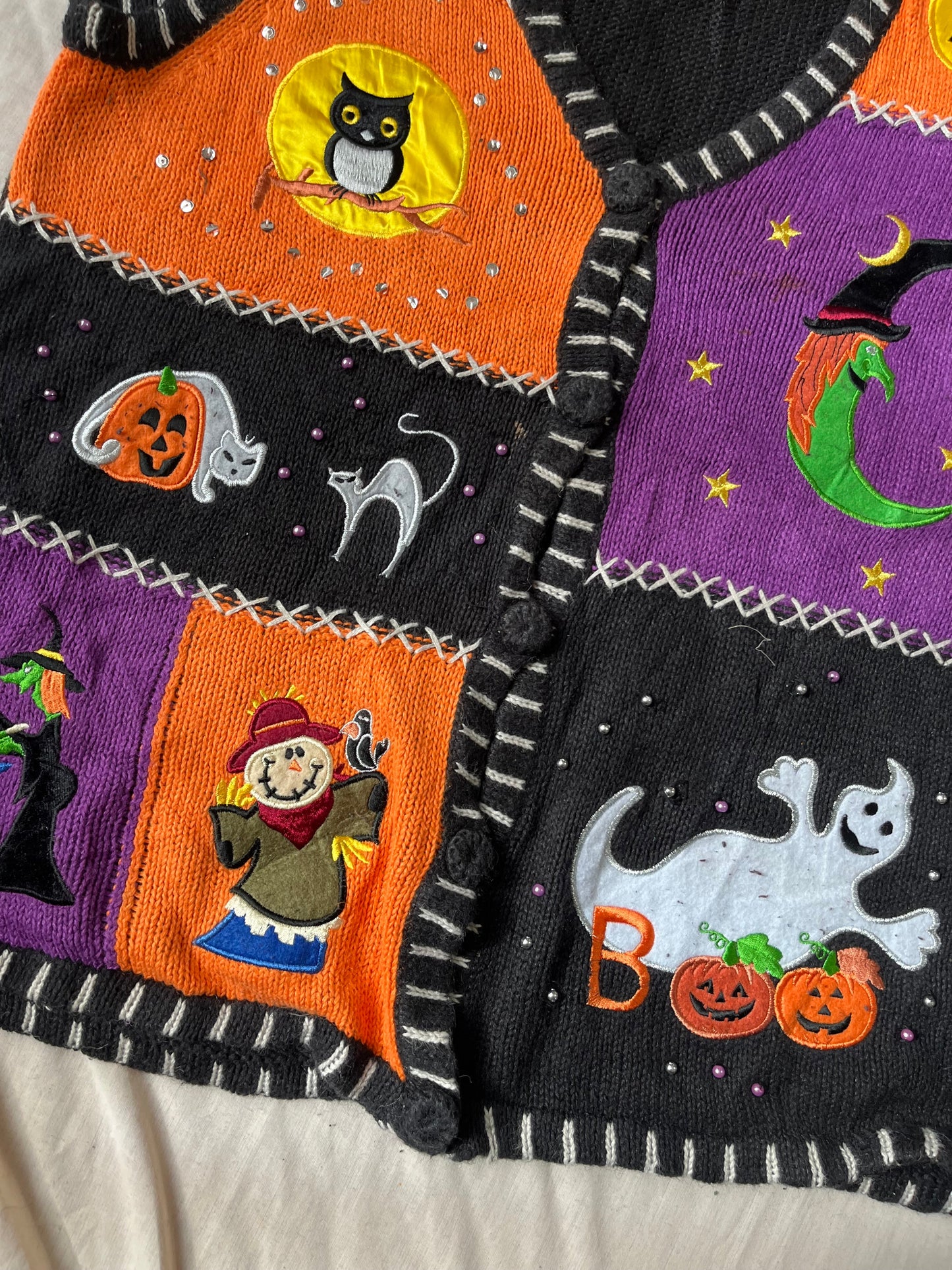 Hex 1990s Halloween Sweater Vest L/XL